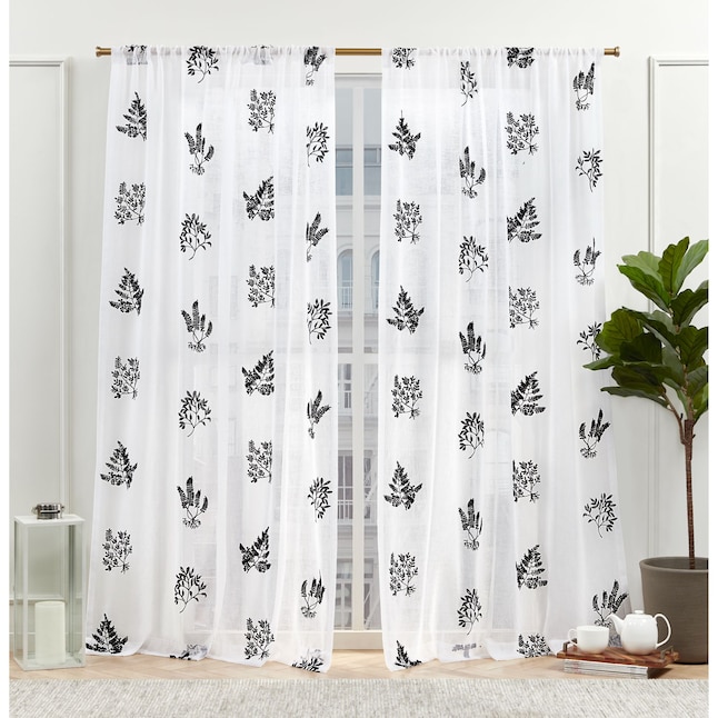 Nicole Miller 84 In Black Polyester, Nicole Miller Curtains Gray
