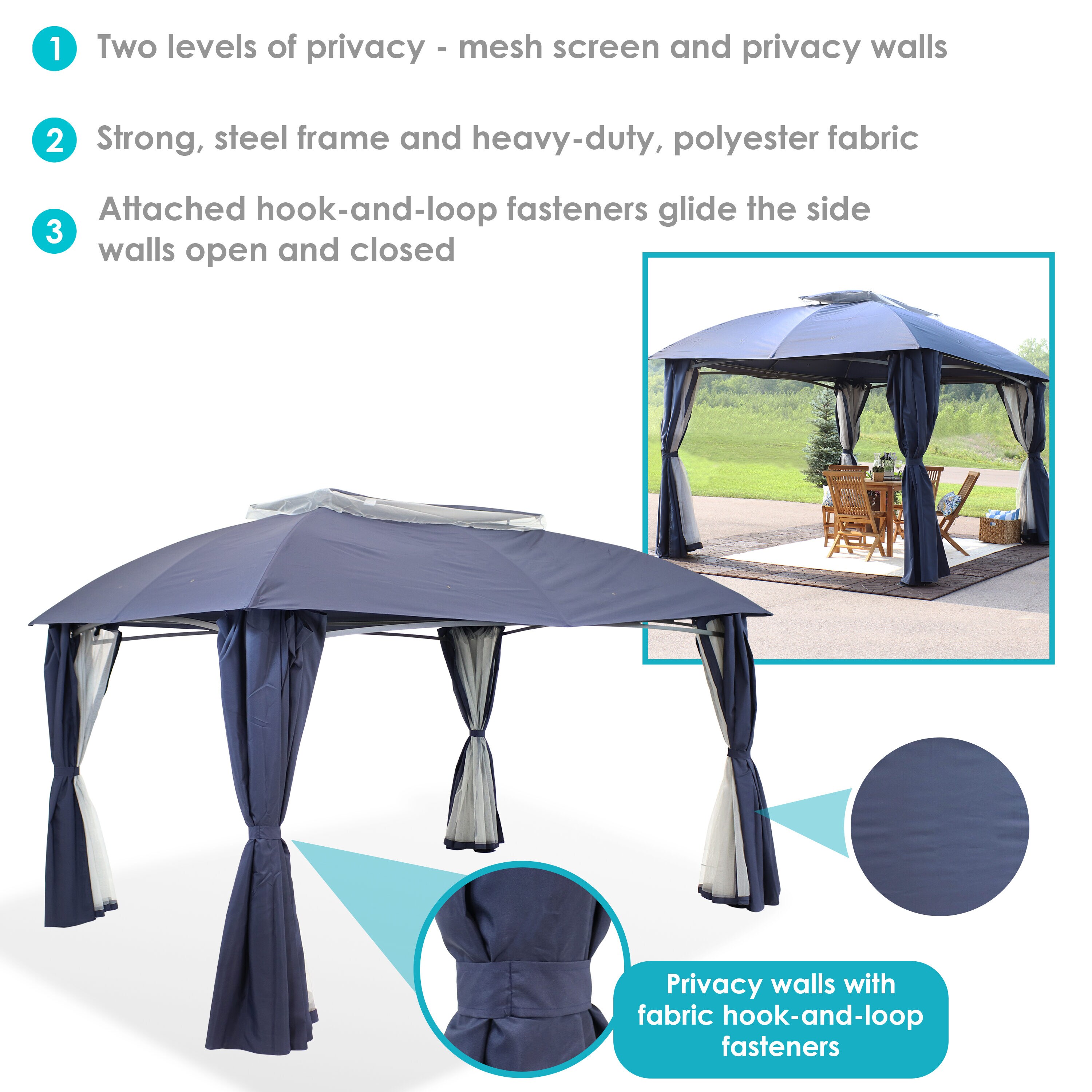 Sunnydaze Decor CRE-645 Wood-Resin-Gazebos - View #8