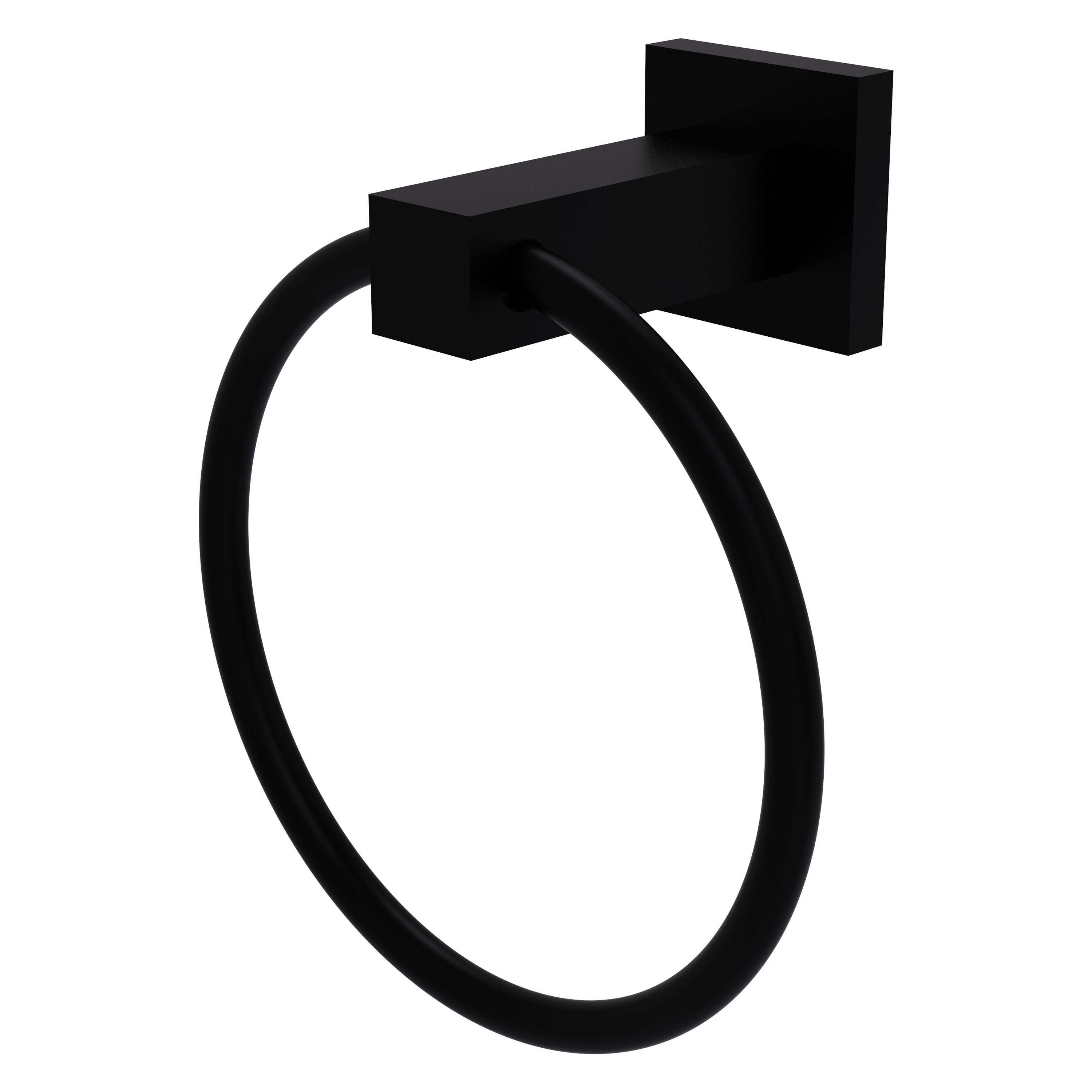 Allied Brass MT-16-BKM Montero Matte Black Wall mount Single Towel Ring