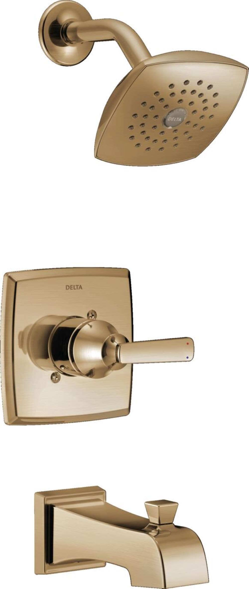 Delta T14464-CZ Ashlyn Champagne Bronze 1-handle Single function 5.25-in Round Bathtub and shower Faucet