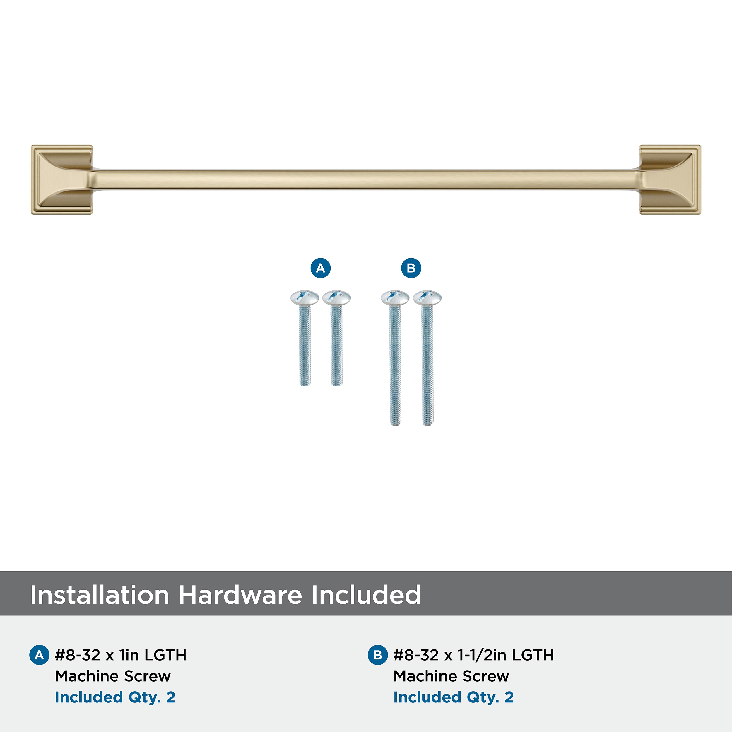 Golden Champagne 8-13/16 inch Modern Cabinet Bar Pull