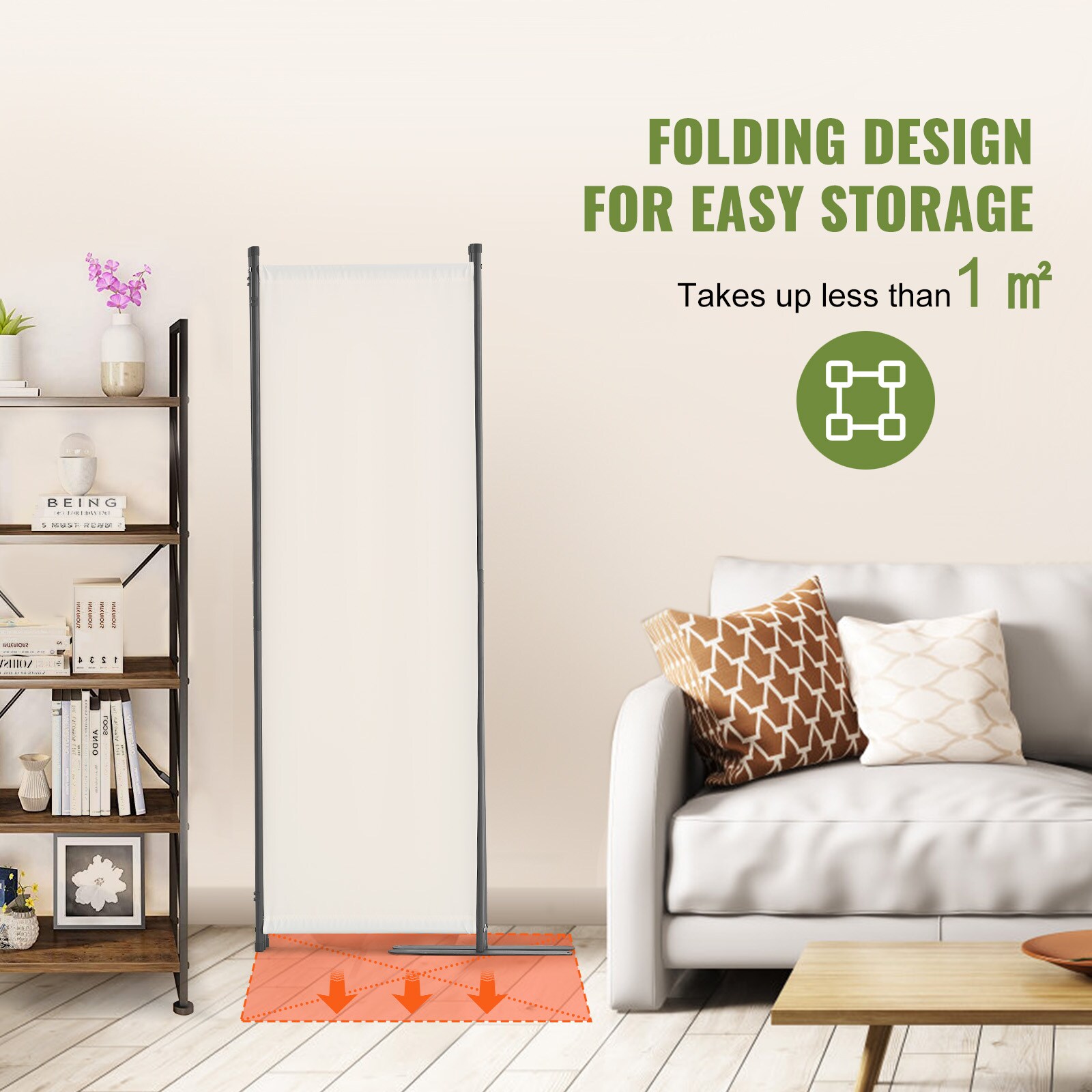 VEVOR Room Divider 4 Panel Room Dividers and Folding Privacy Screens ...