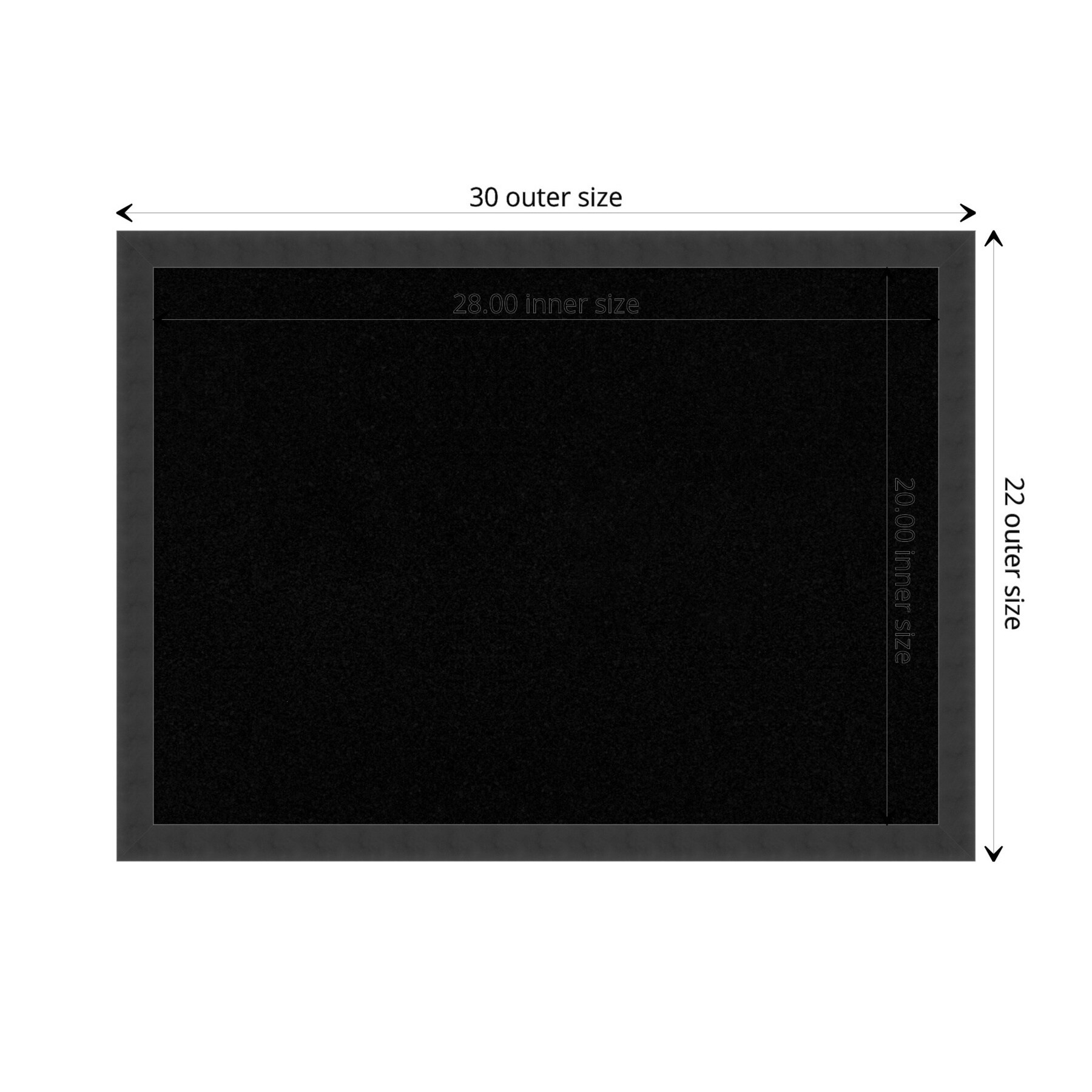 PinPix 28x24 Custom Cork Bulletin Board White - Black Clover Poster Board  Has a Fabric Style Canvas Finish, Framed in White - Black Clover, by  ArtToFrames (PinPix-135) 