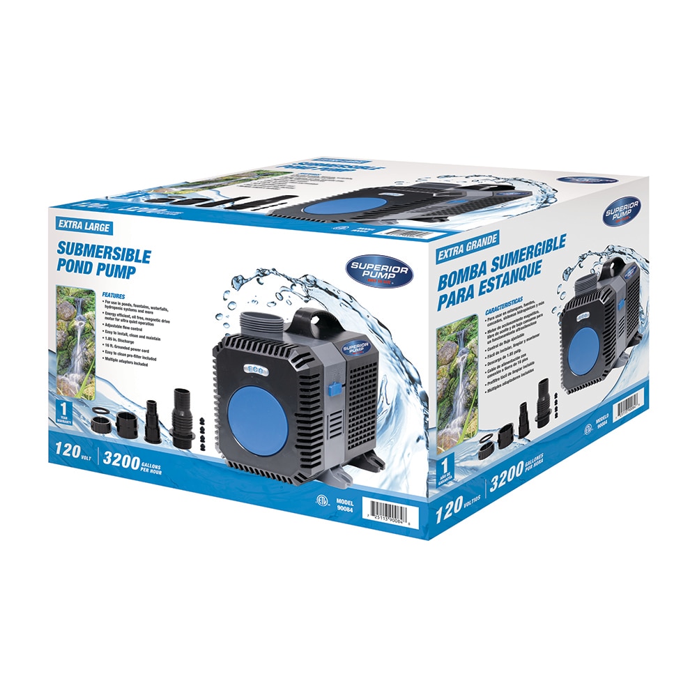 Superior Pump 3200GPH Submersible Corded Electric Pond Pump in the