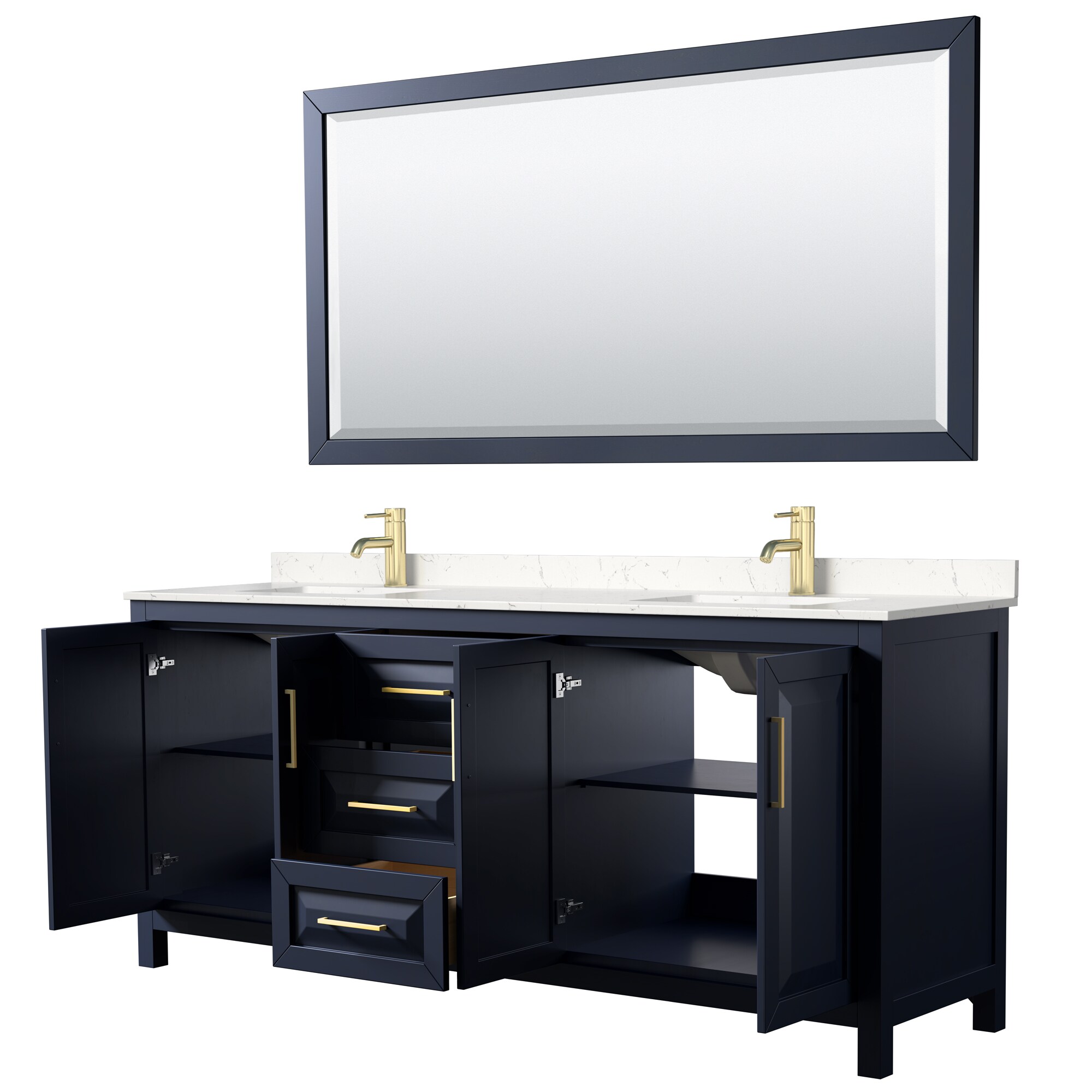 Wyndham Collection WCV252580DBLC2UNSM70 Bath-Vanity-Combo - View #2