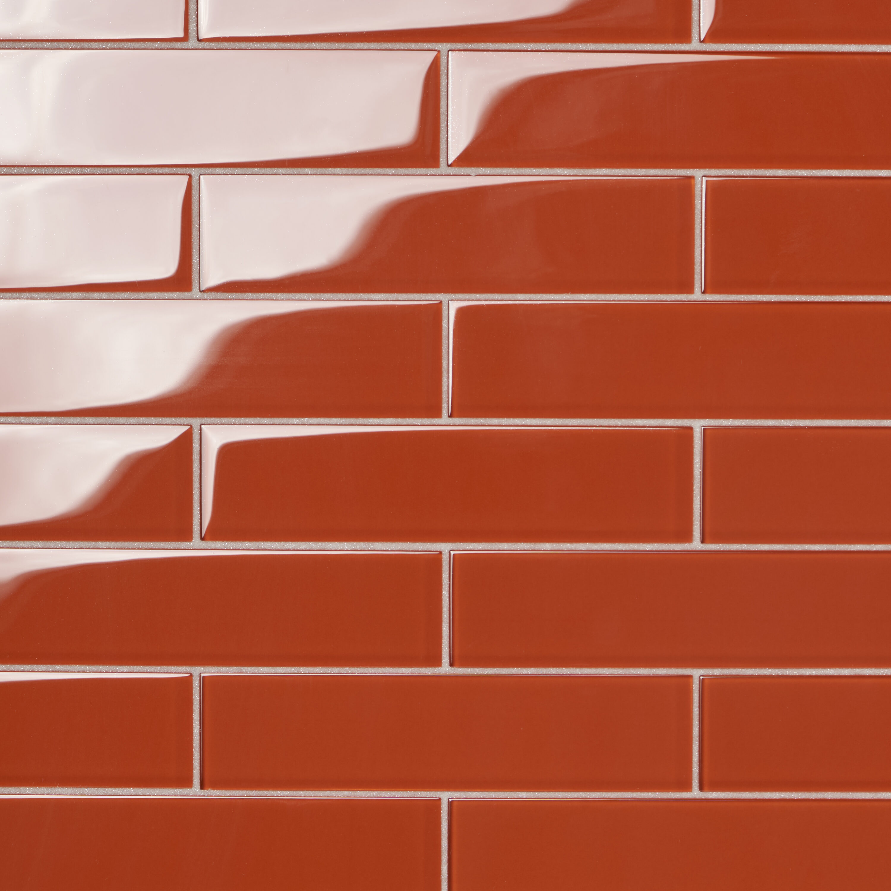 Artmore Tile EXT3RD100894 Lumin Flame 2-in x 8-in Polished Glass Subway Wall Tile ( 4.0-sq ft Carton )