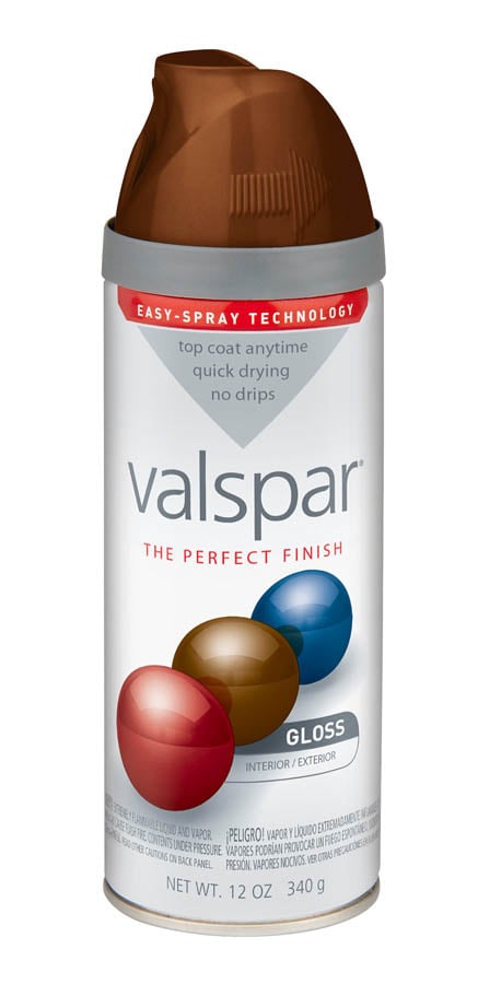 Valspar 410.0085045.076 High-Gloss Roast Coffee Spray Paint and Primer In One (NET WT. 12-oz)