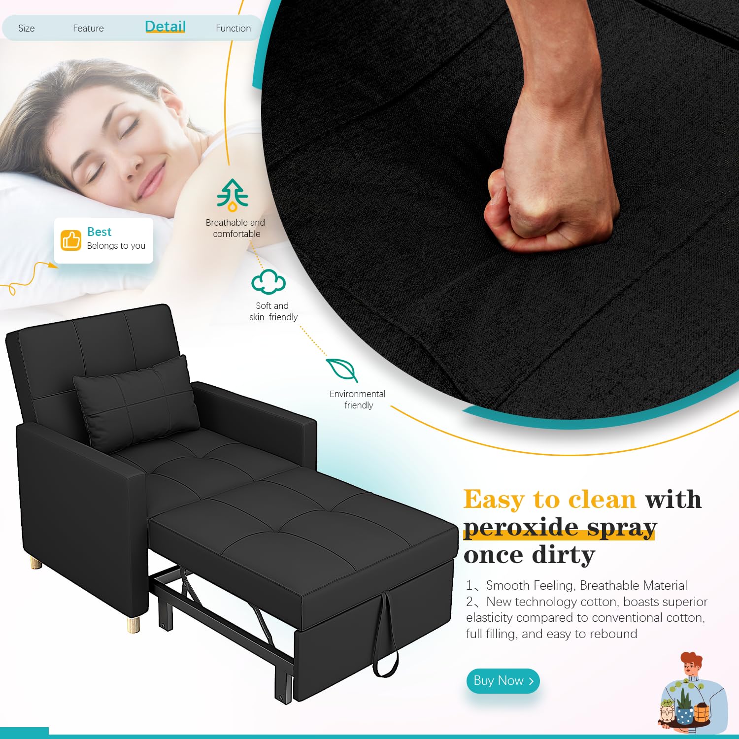 AECOJOY 13148BK-LS01 futons - View #4
