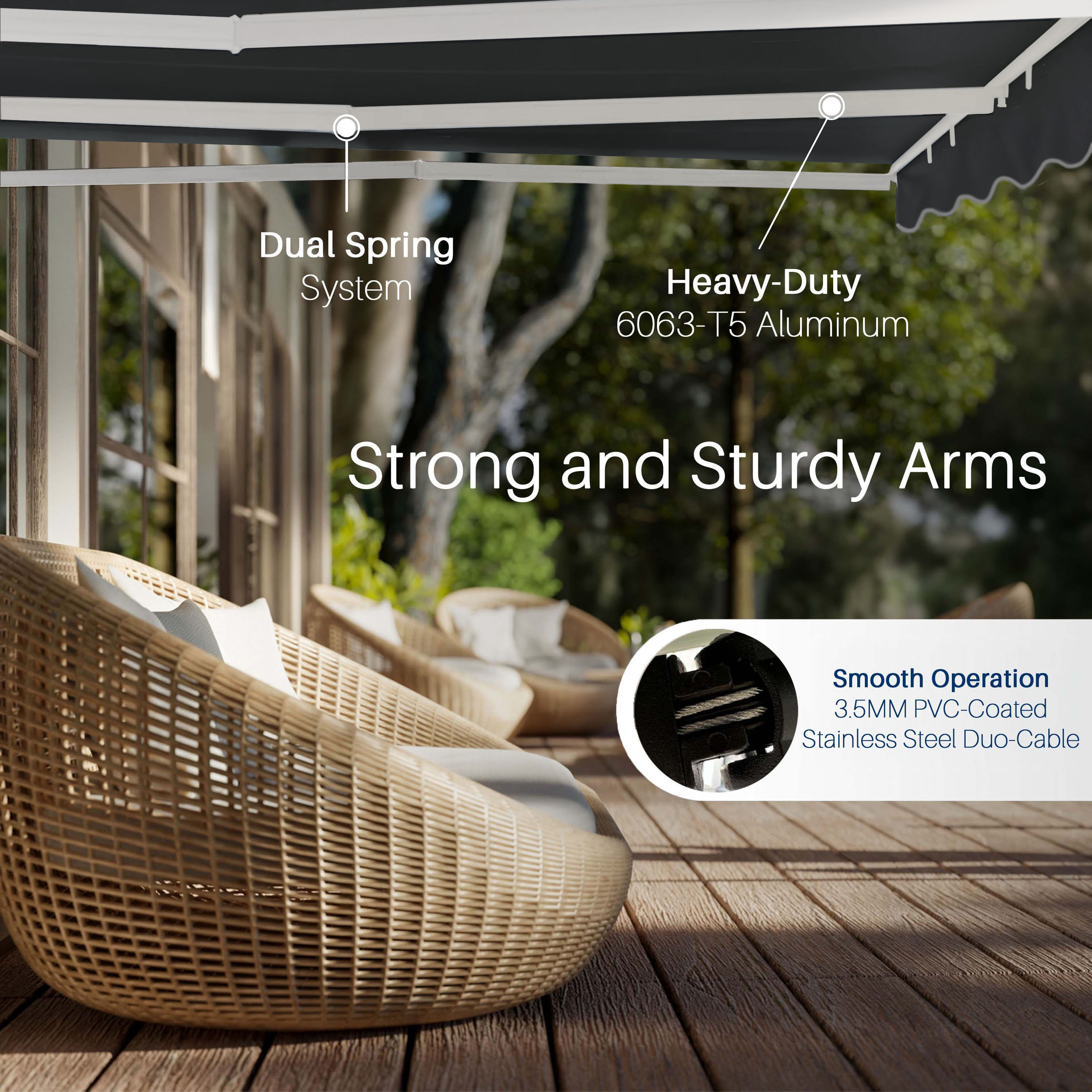 ALEKO AW13X10BK81-LO awnings - View #3