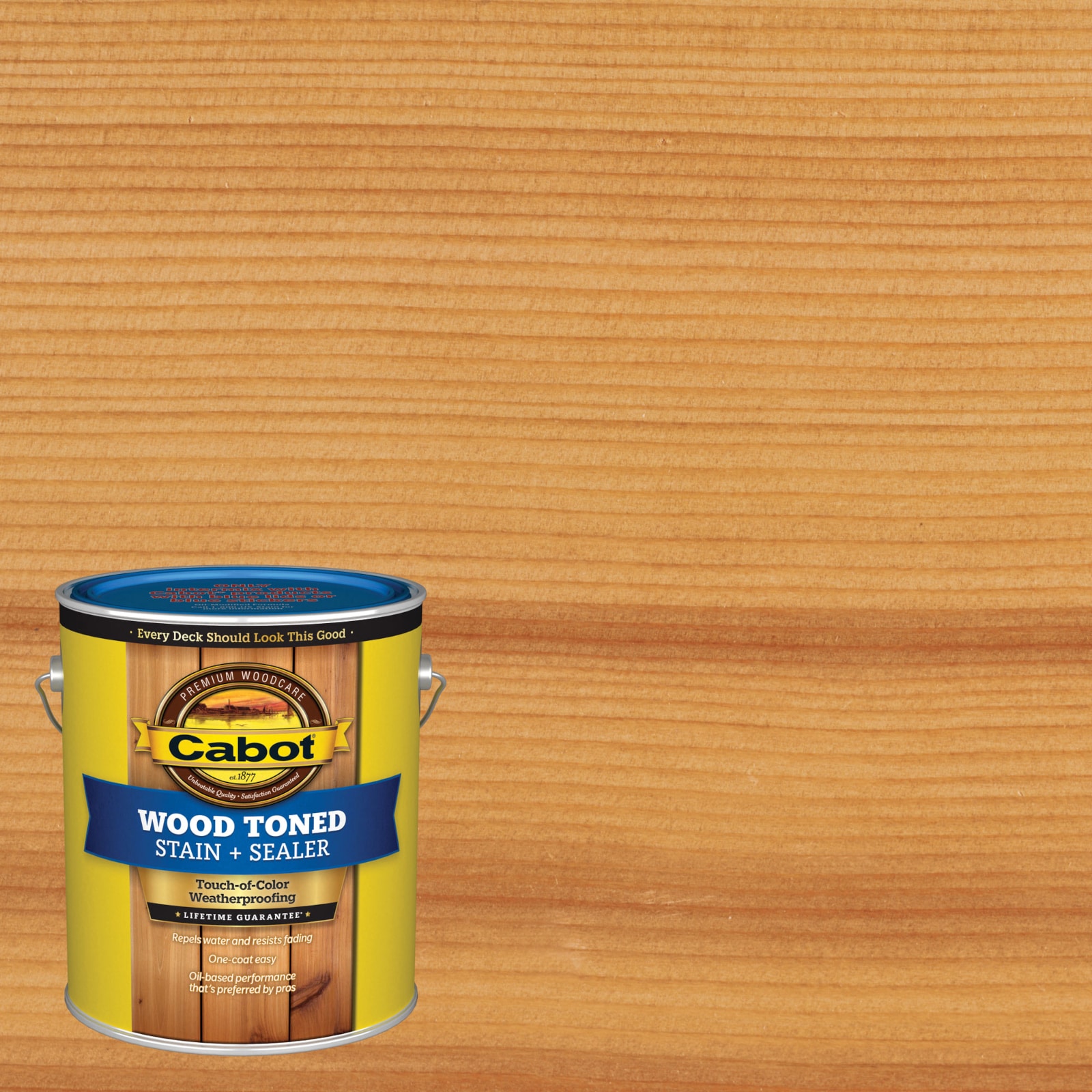 Cabot 140.0019200.007 Wood Toned Pre-Tinted Nautral Transparent Exterior Wood Stain and Sealer in One ( 1-gallon )