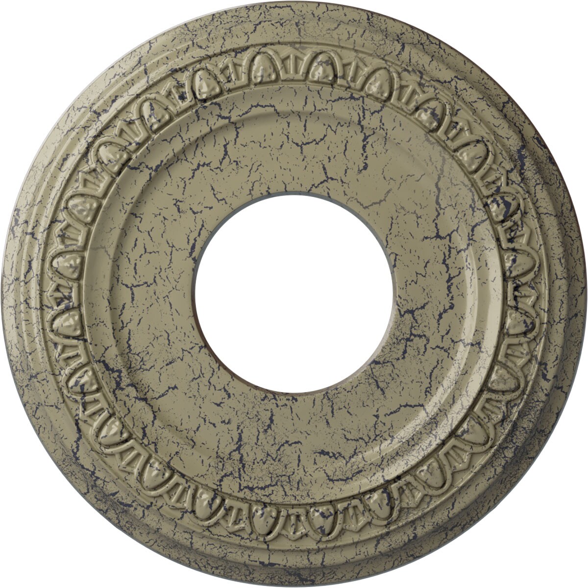 Ekena Millwork CM12JACSC Jackson 12.25-in W x 12.25-in L Painted Castle Stone Crackle Polyurethane Whole Ceiling Medallion