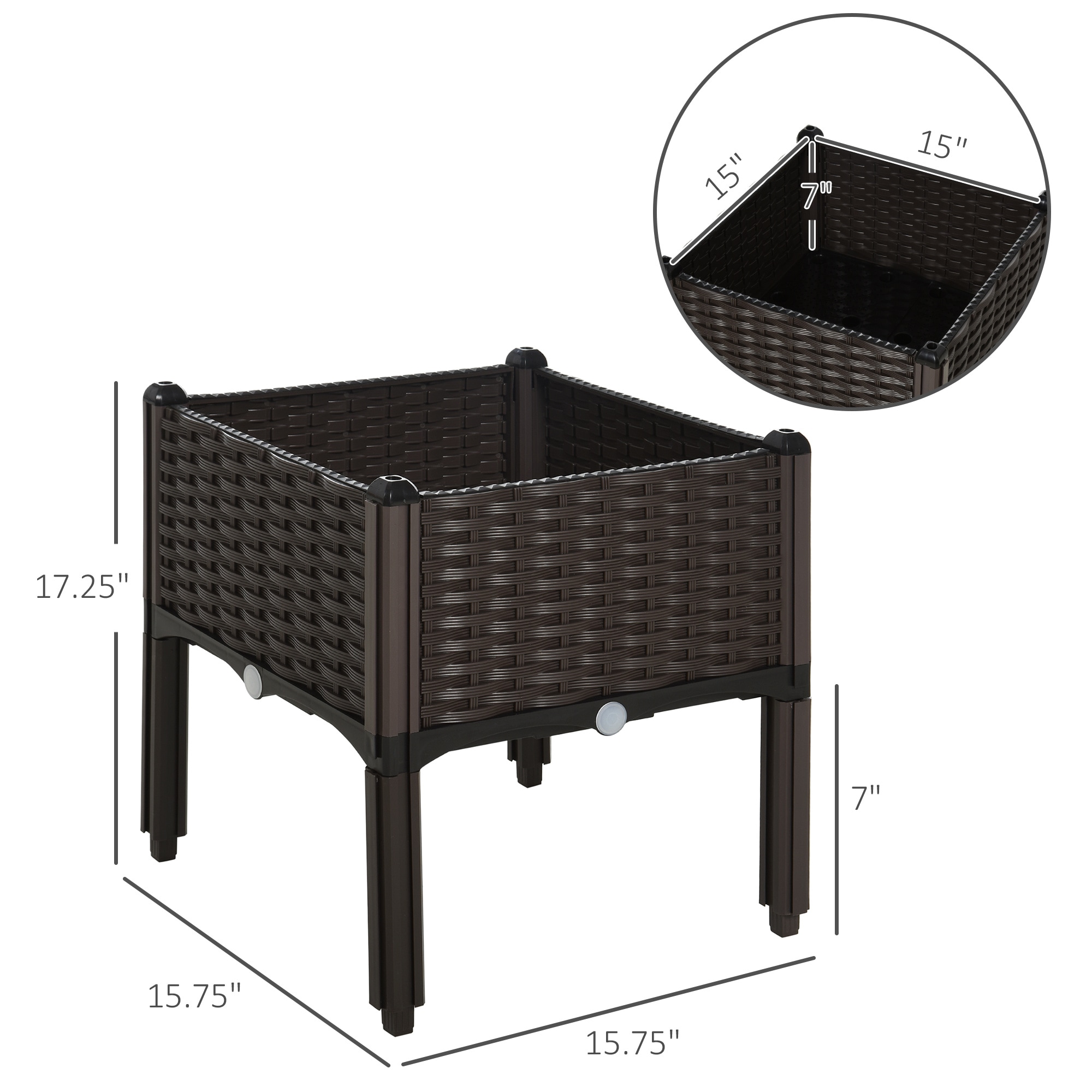 BABOOM BOM-P175539-OR Raised-Planter-Boxes - View #3