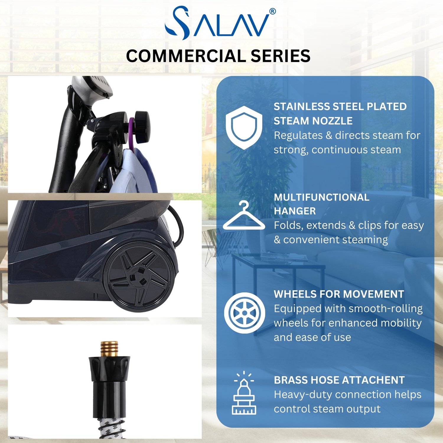 Salav X3AUTO NAVY Fabric-Steamers - View #8