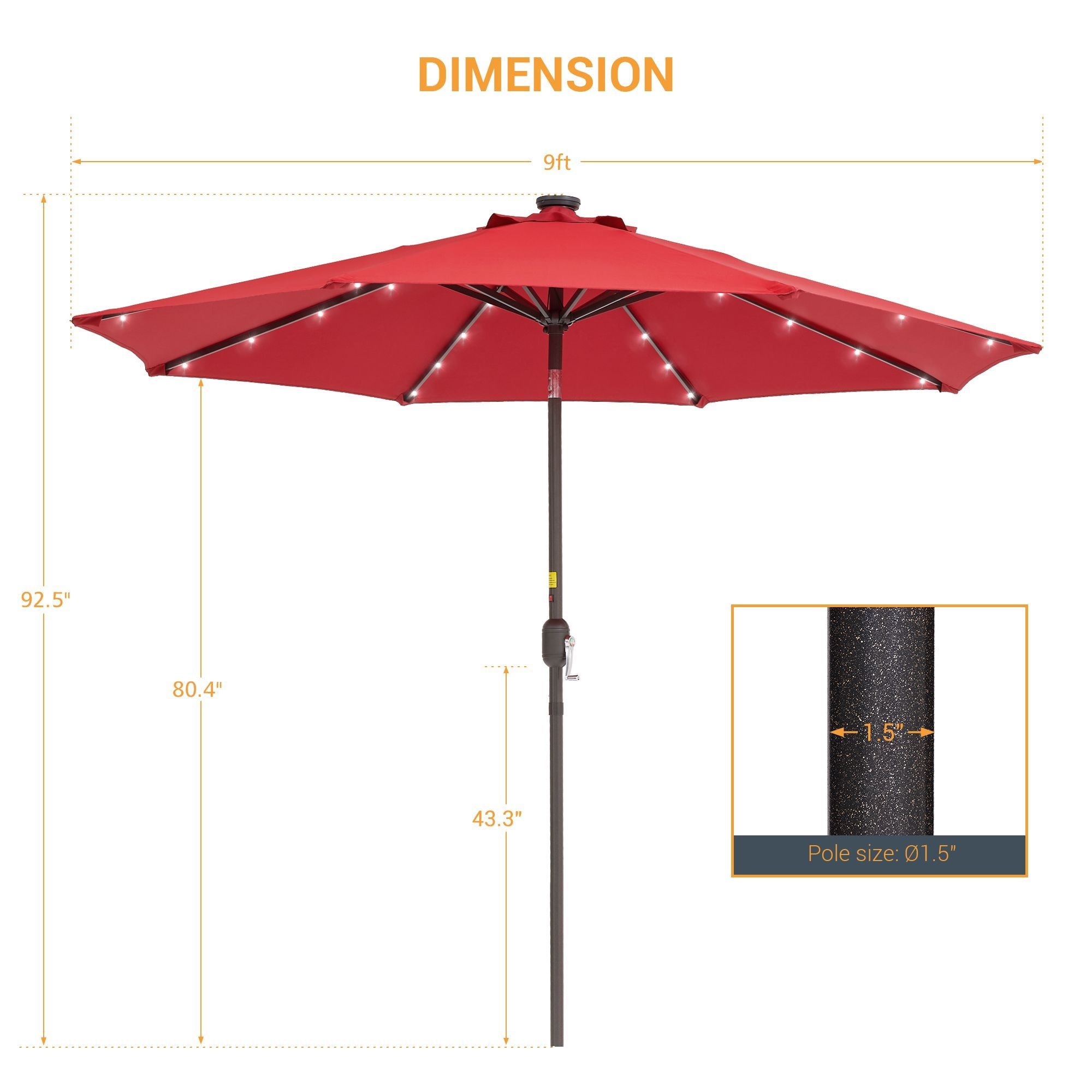 Sonkuki SD-027R-LED Umbrellas-2 - View #2