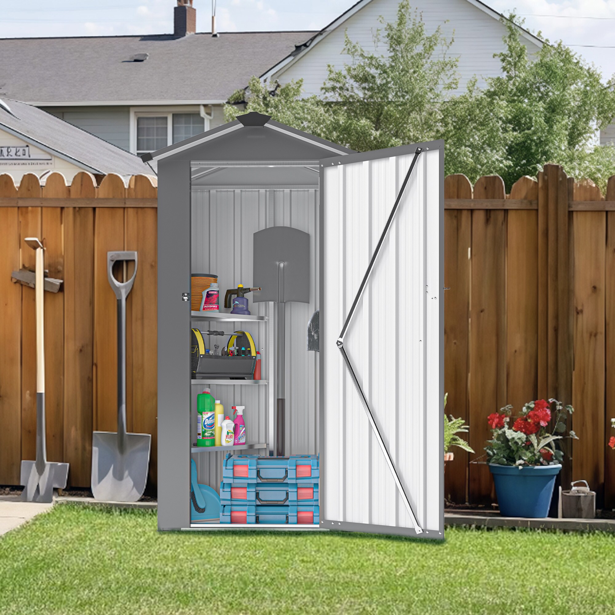 Clihome CL-CC-83839 Metal-Storage-Buildings-Sheds - View #4