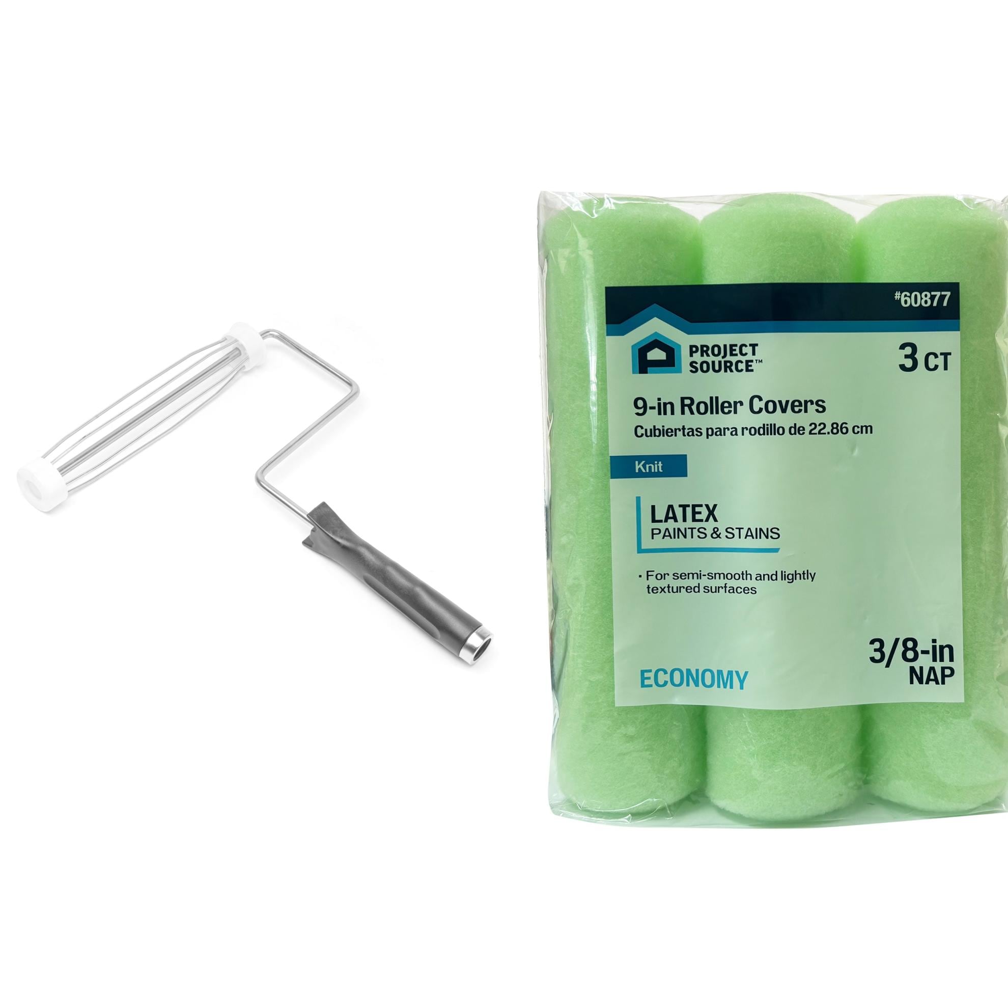 Project Source  9-in x 3/8-in nap ECONOMY Knit Roller Covers (3-count) with Heavy Duty Frame