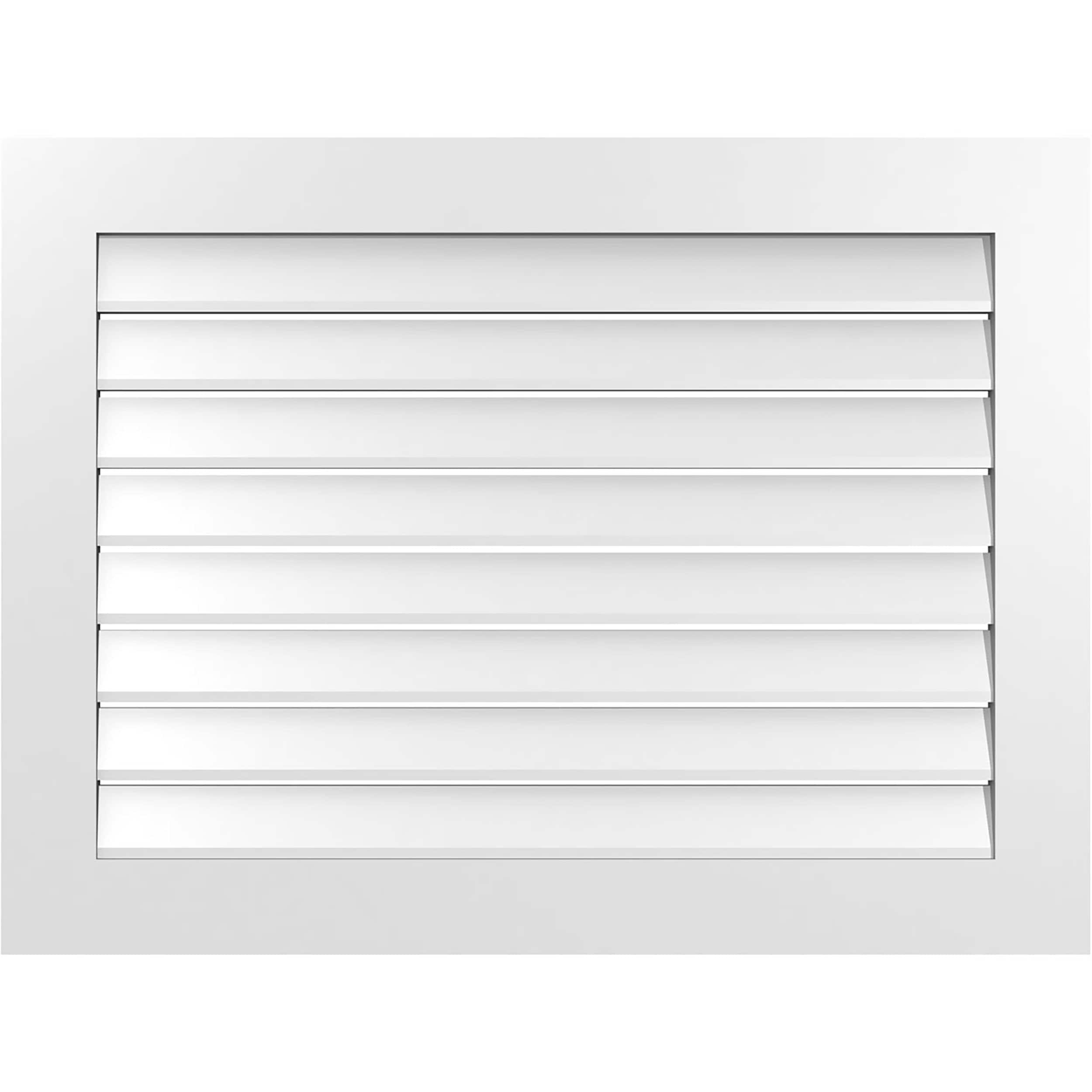 Ekena Millwork GVPVE40X3001SF 40-Inches x 30-Inches Off-white Rectangle PVC Gable Louver Vent