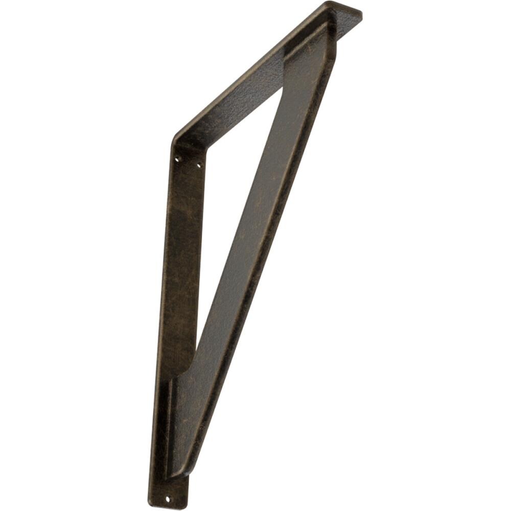 Ekena Millwork BKTM01X07X10STRAPG Traditional 7.5-in x 1.5-in x 10-in Antique gold Wrought iron Countertop support bracket