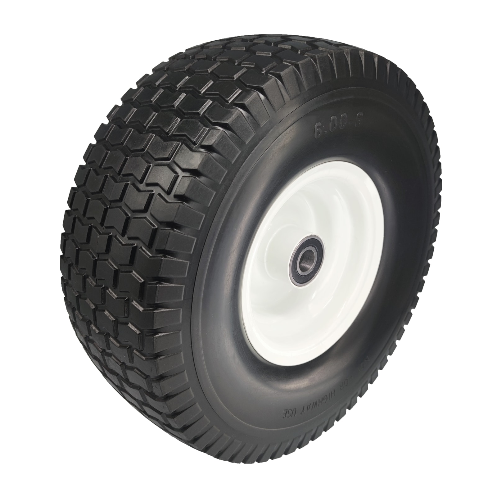 Ogracwheel 15x6-6 Flat Free Lawn and Garden Tire with 3/4 and 5/8 ...