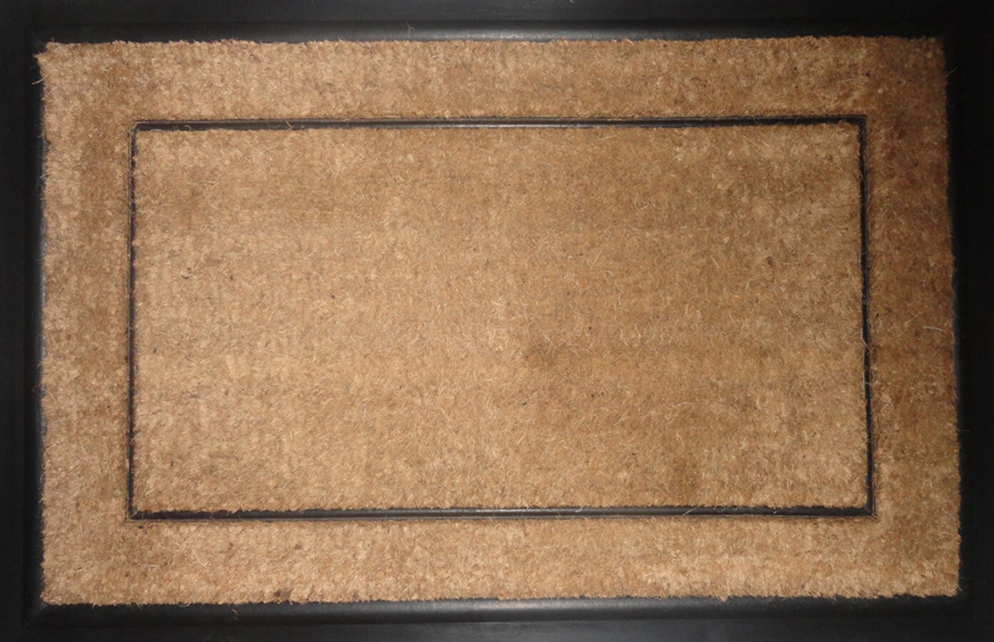 allen + roth JJ-KGKR 067 Natural/Black Rectangular Door Mat