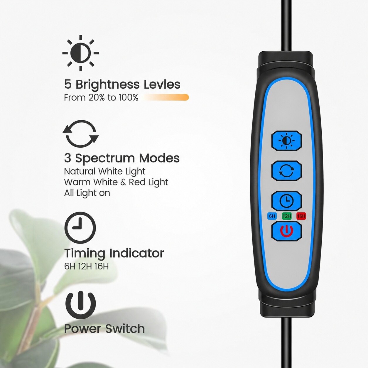Aoibox Floor Grow Light with Stand Full Spectrum LED 67 in Adjustable ...