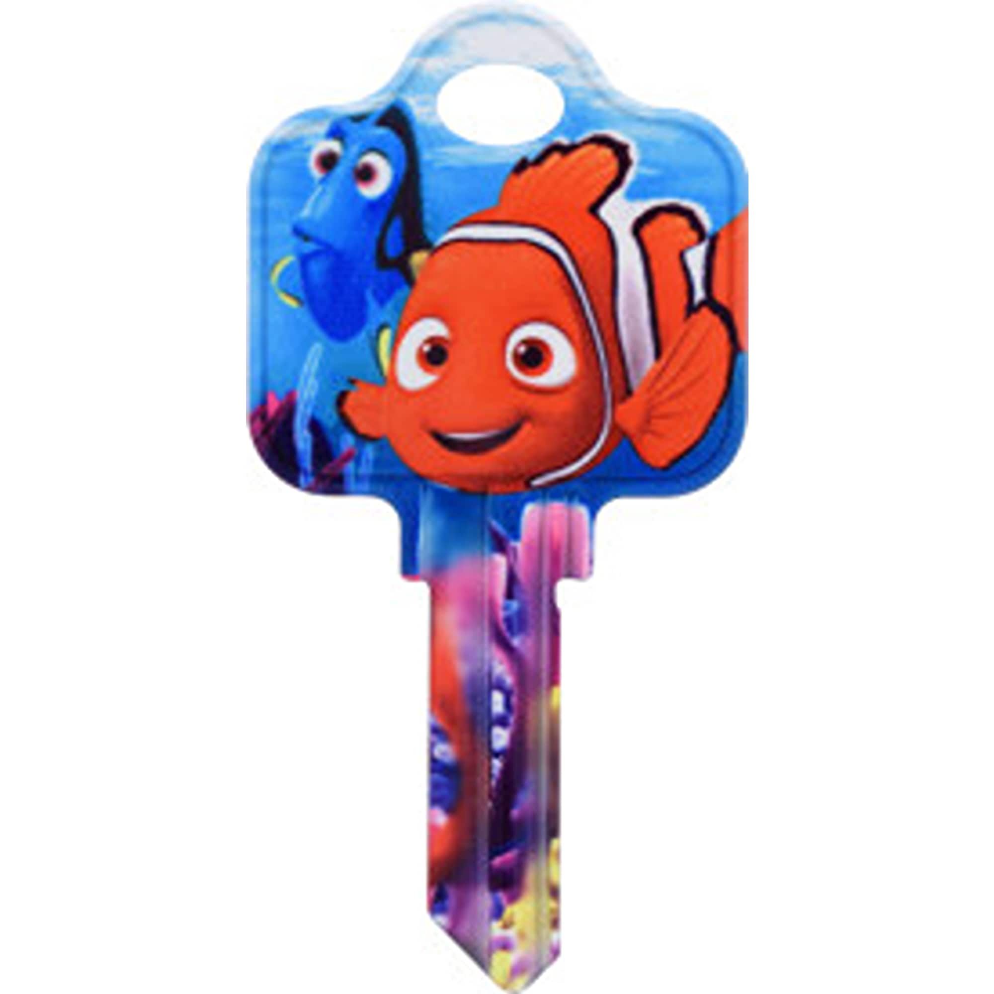 Minute Key 9986913 Blue, Orange 68 SC1 Brass House/Entry Key Blank