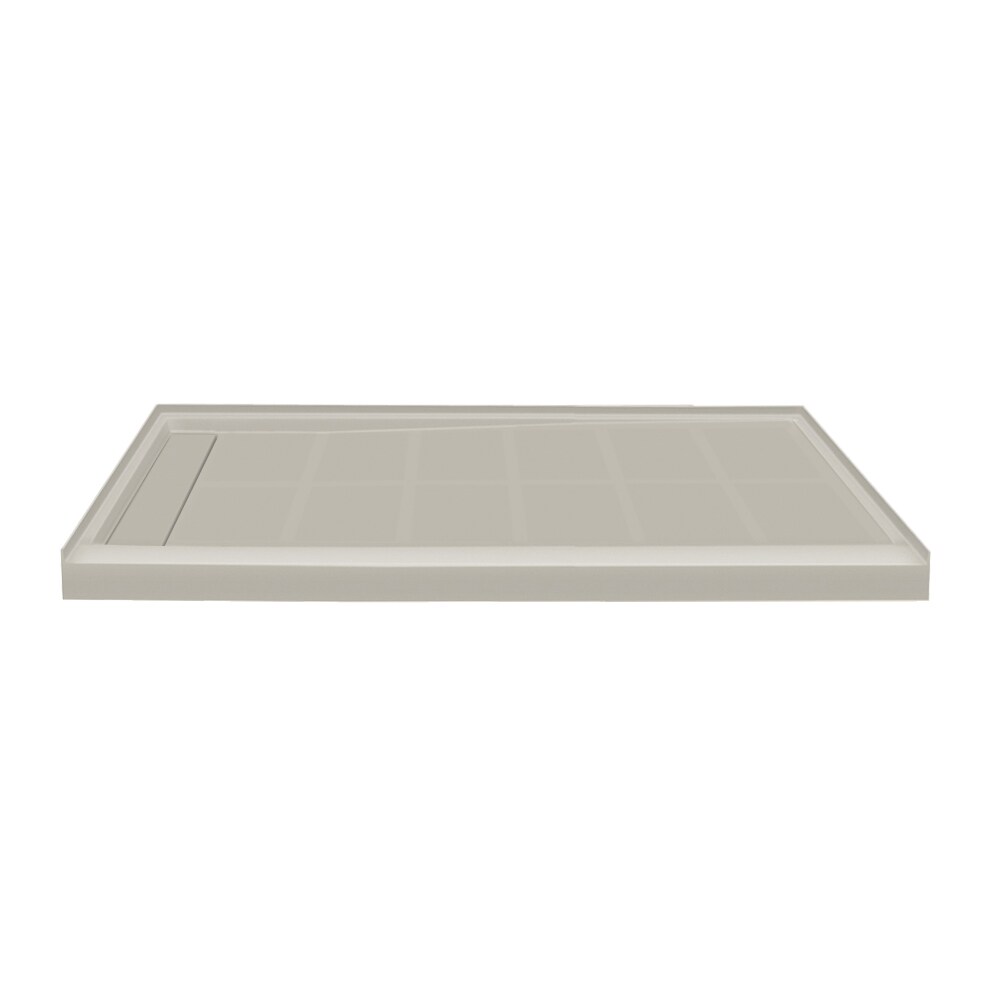 Transolid FL6036L-37 Linear 36-in W x 60-in L with Left Drain Single Threshold Rectangle Shower Base (Sandbar)