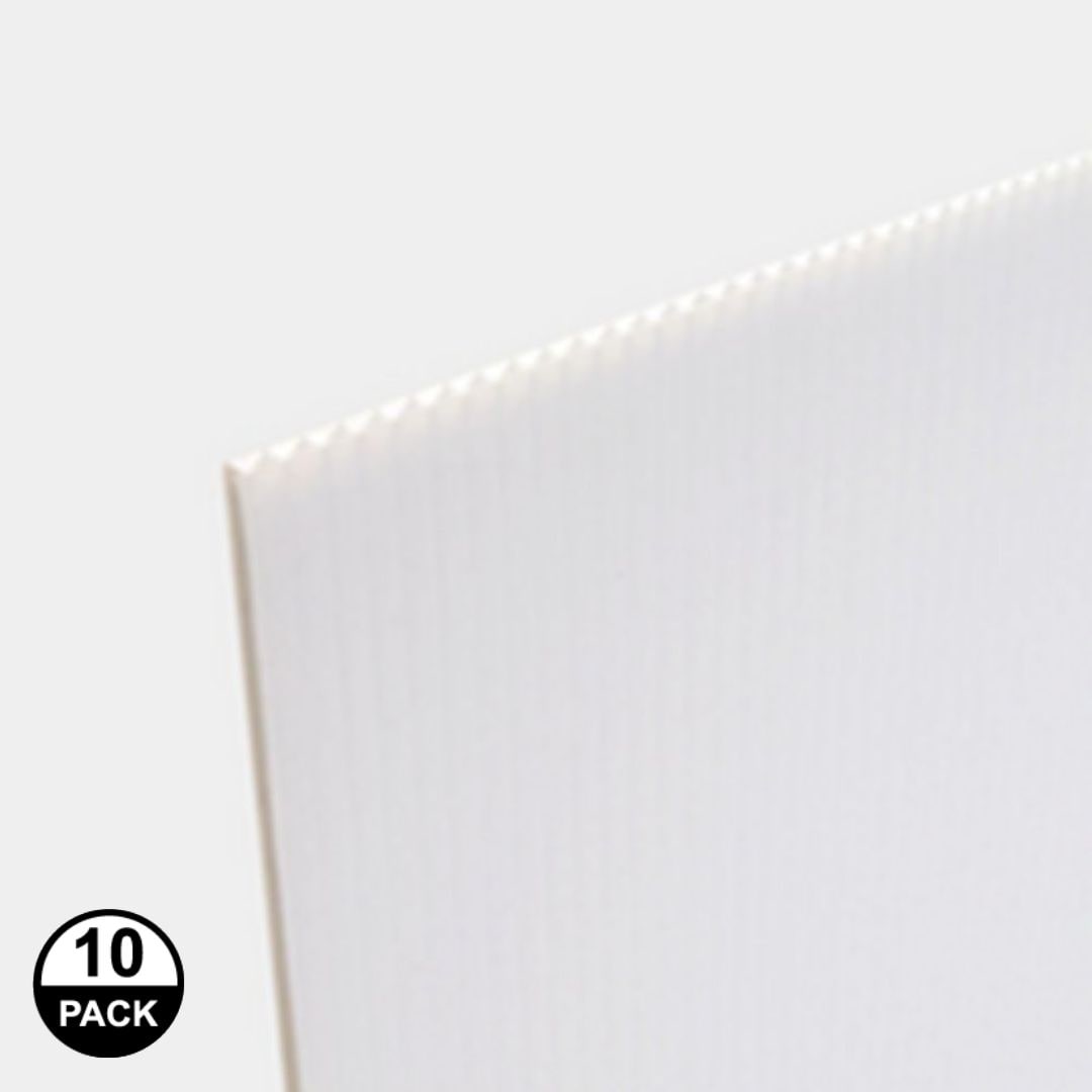 Coroplast 42315122 0.157-in T x 96-in W x 48-in L White Corrugated plastic Sheet