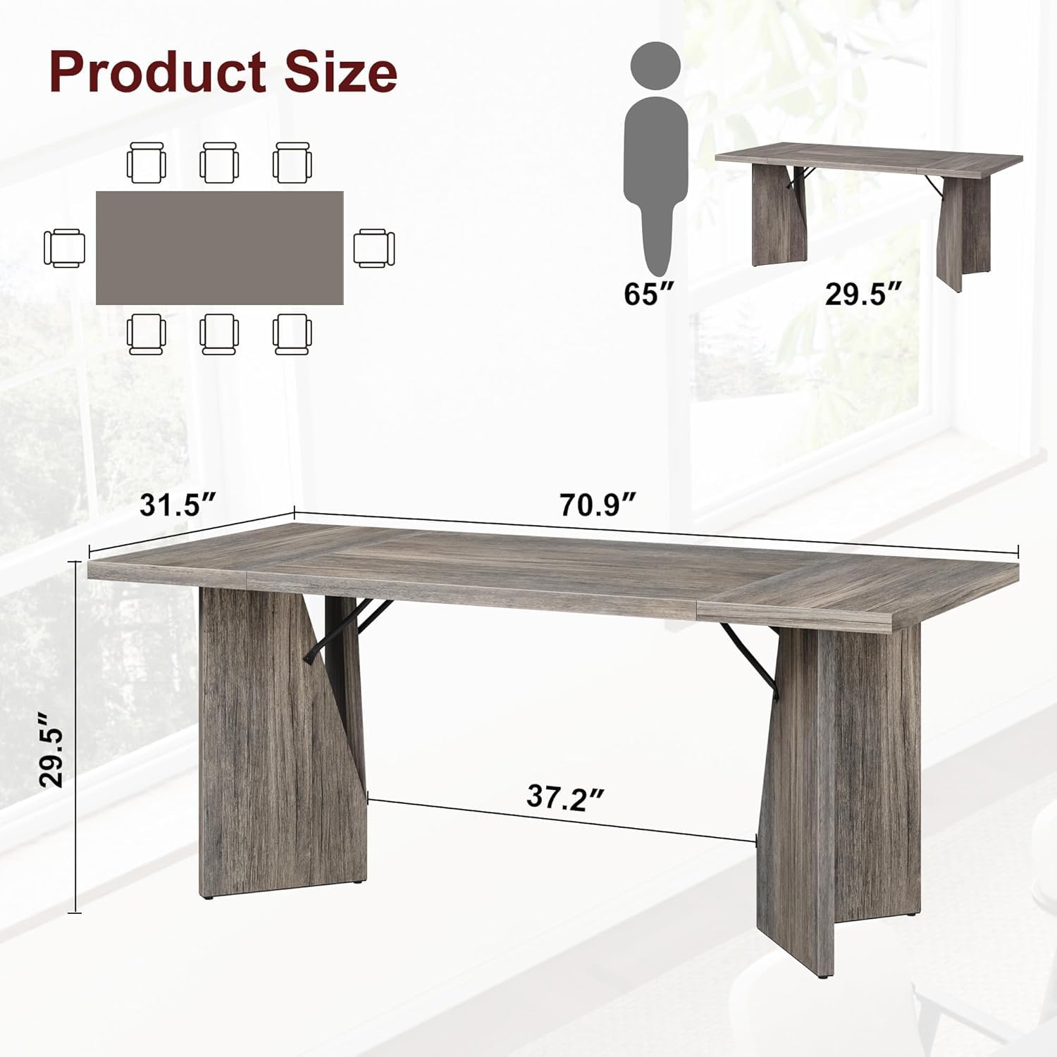 GarveeLife LROY-PHO-34Q4SGVL Dining-Tables - View #2