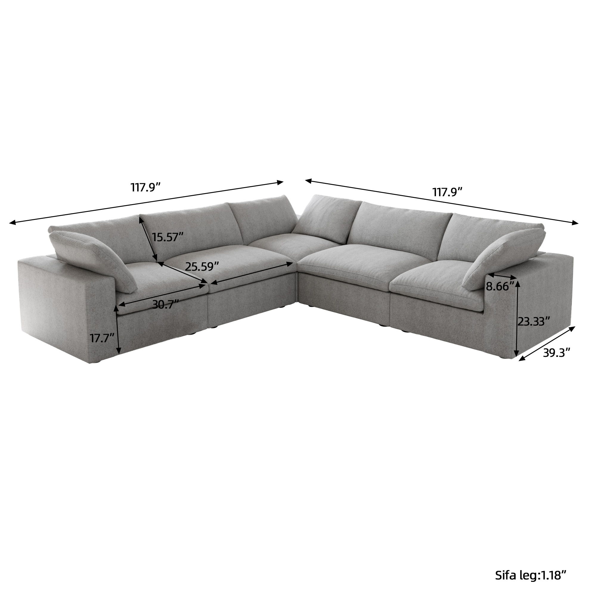 BuotiqHom DH-C5-121LG Sofas-Loveseats - View #4