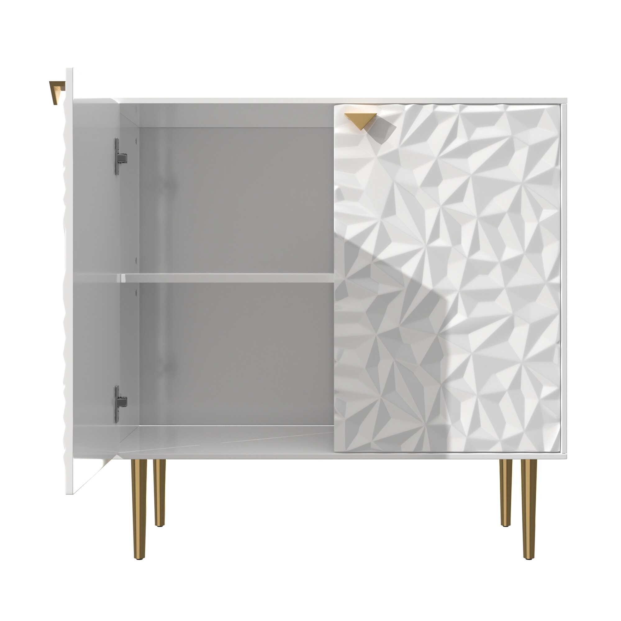Clihome 15.75-in W x 55.45-in H Mdf White Freestanding Utility Storage Cabinet