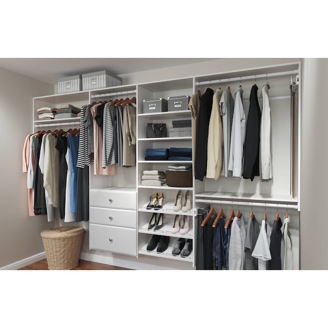 Easy Track 35-in W x 14-in D White Shelf Kit in the Wood Closet Shelves ...