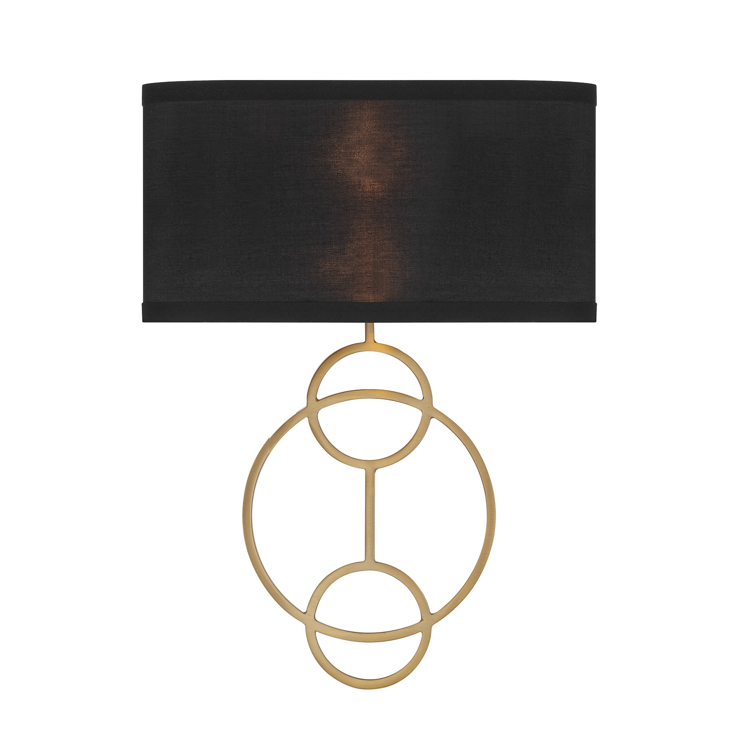 Crystorama Laurel 10-in W 2 -Light Brushed Gold Farmhouse Wall Sconce
