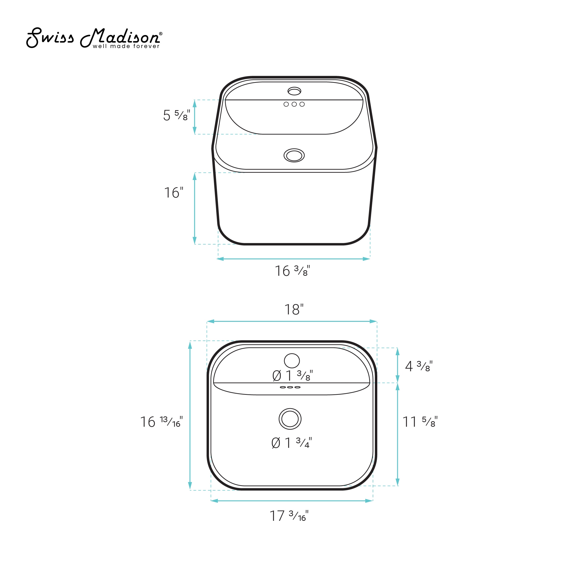 Swiss Madison SM-25-WSCHR05WH Bath-Sink - View #6