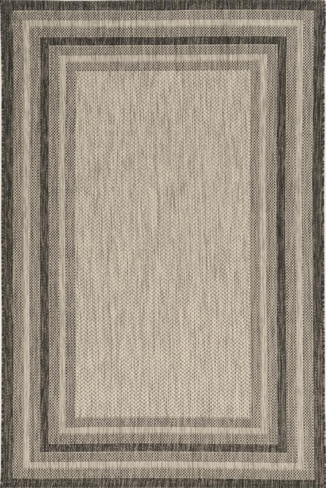 KAS Rugs PRV5757710X1010 Provo 8 X 10 (ft) Grey Indoor/Outdoor Border Mid-century Modern Area Rug