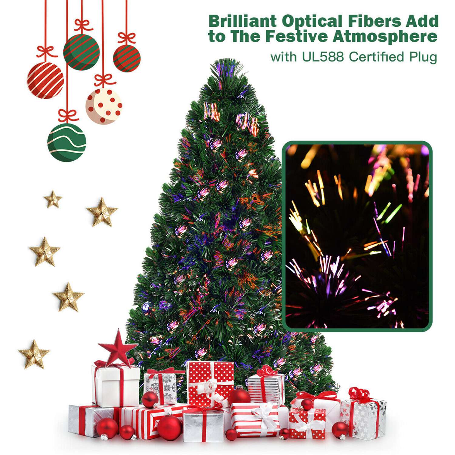 Costway CSHY000362 Artificial-Christmas-Trees - View #2
