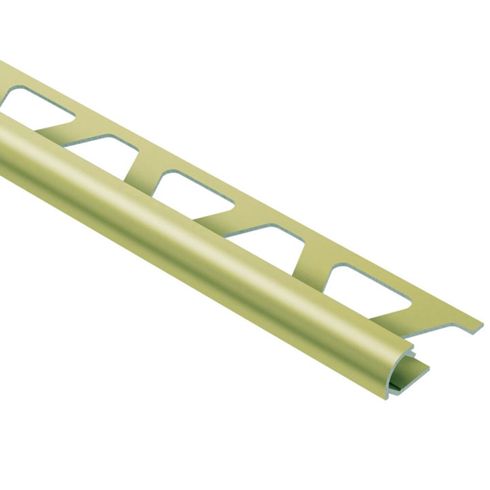 Schluter Systems RO100AM Rondec 0.375-in W x 98.5-in L Satin brass anodized aluminum Aluminum Bullnose Tile Edge Trim