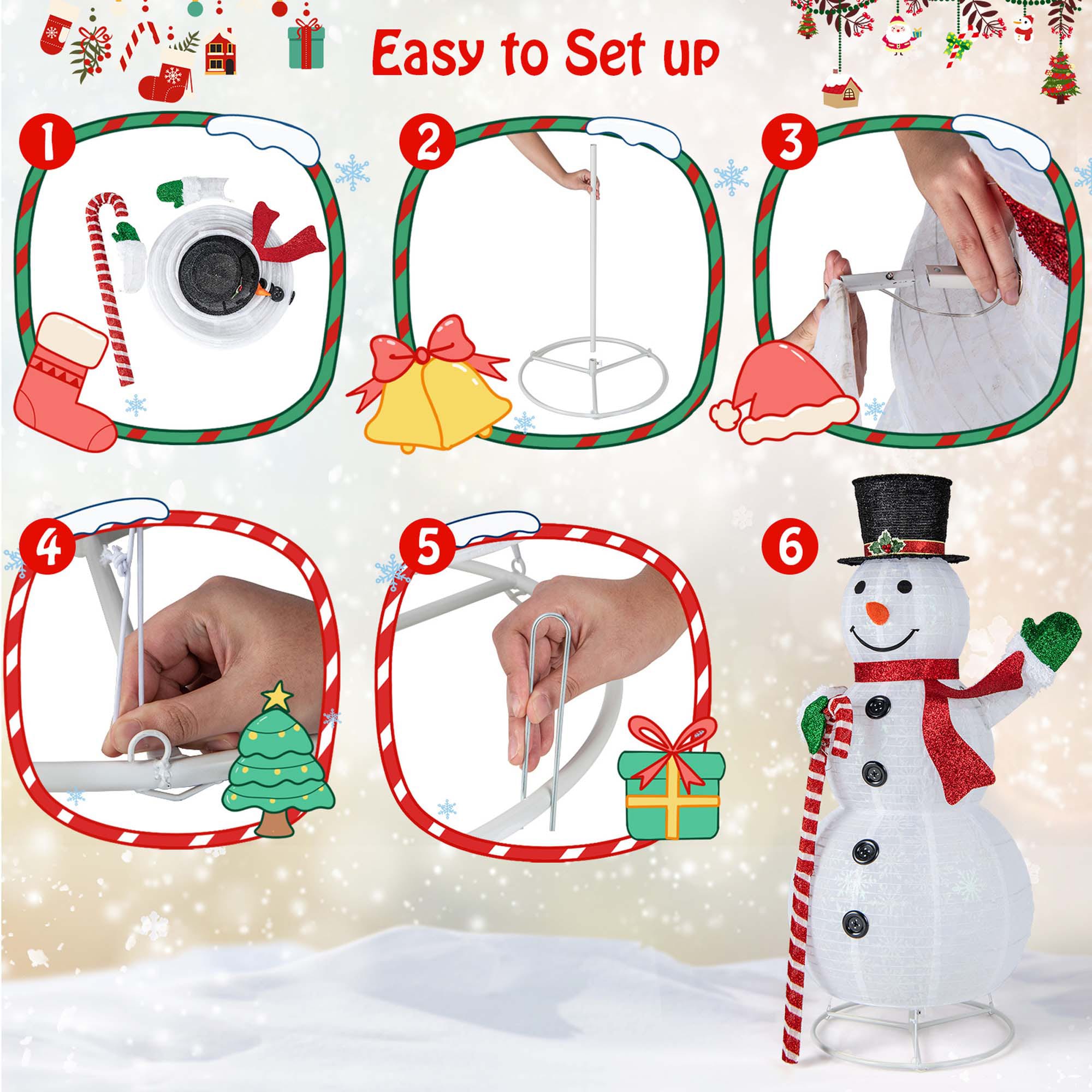 Costway LWS00719 Table-Christmas-Decorations - View #3