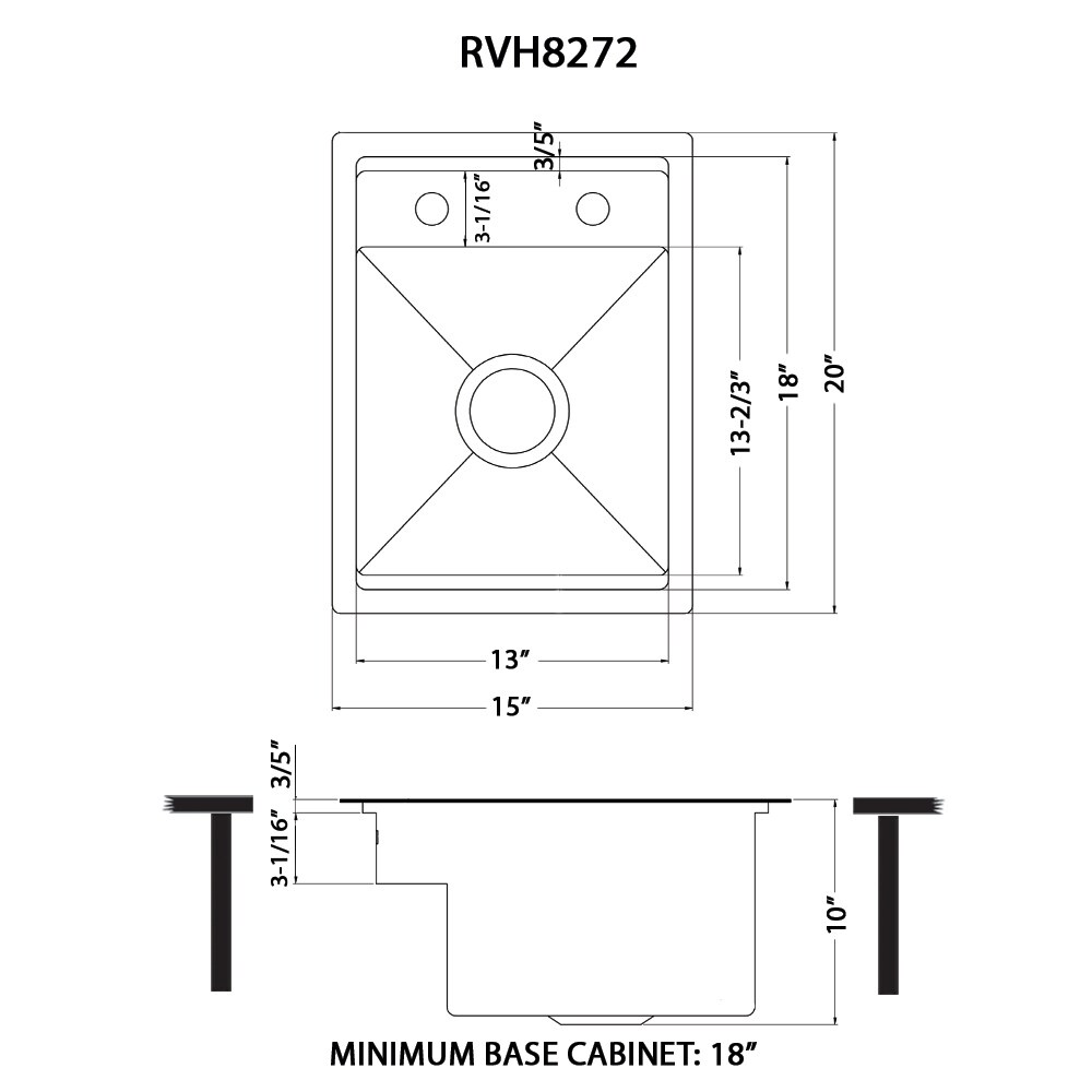 Ruvati RVH8272ST Kitchen-Sinks - View #8