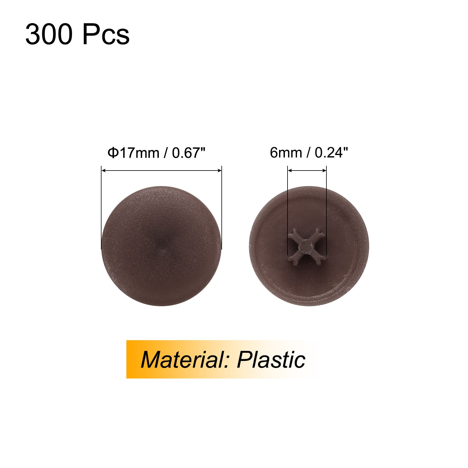 Unique Bargains 300pcs Plastic Screw Caps for Eccentric Wheels Cam ...