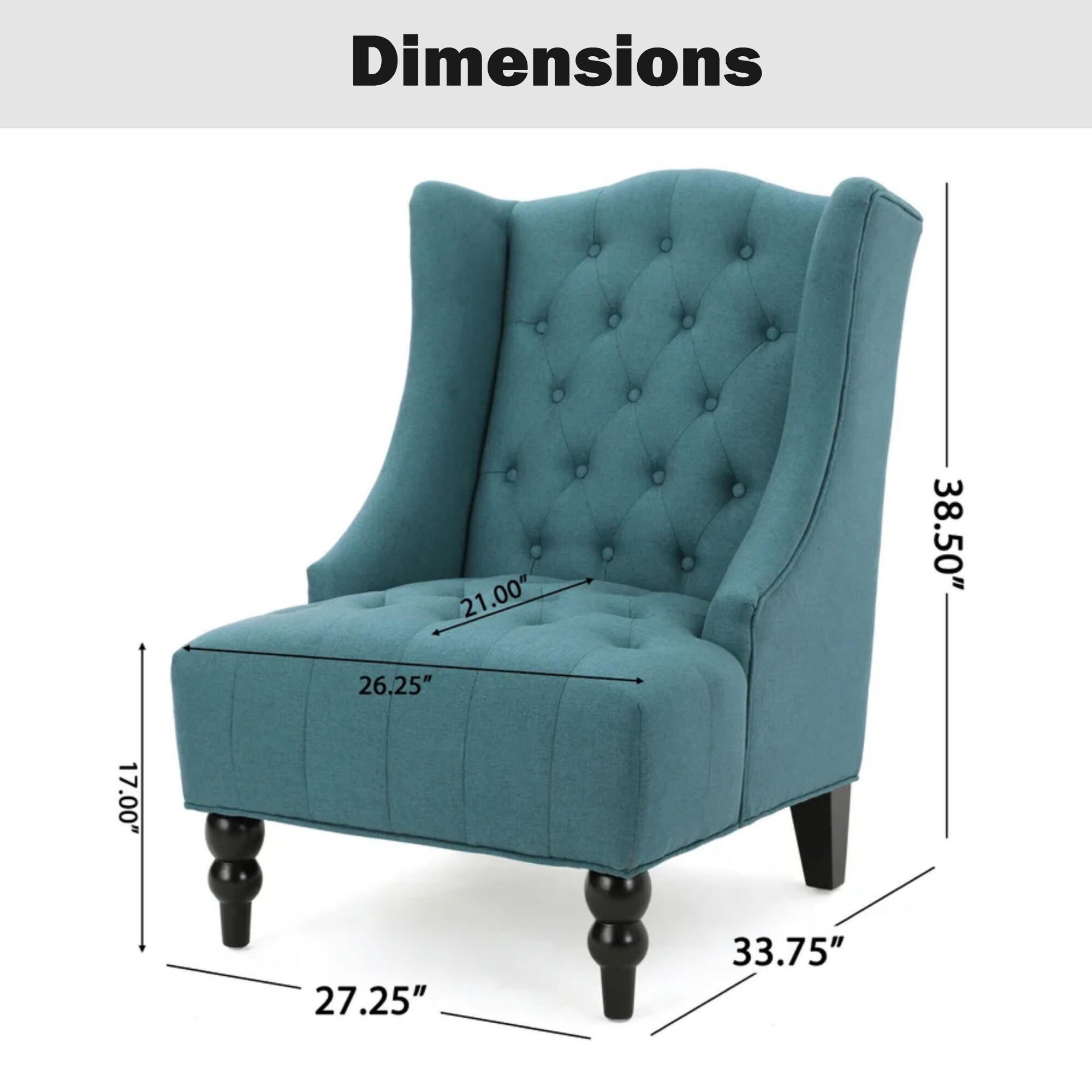 Hrinhom HC-W2005-TEAL chairs - View #11