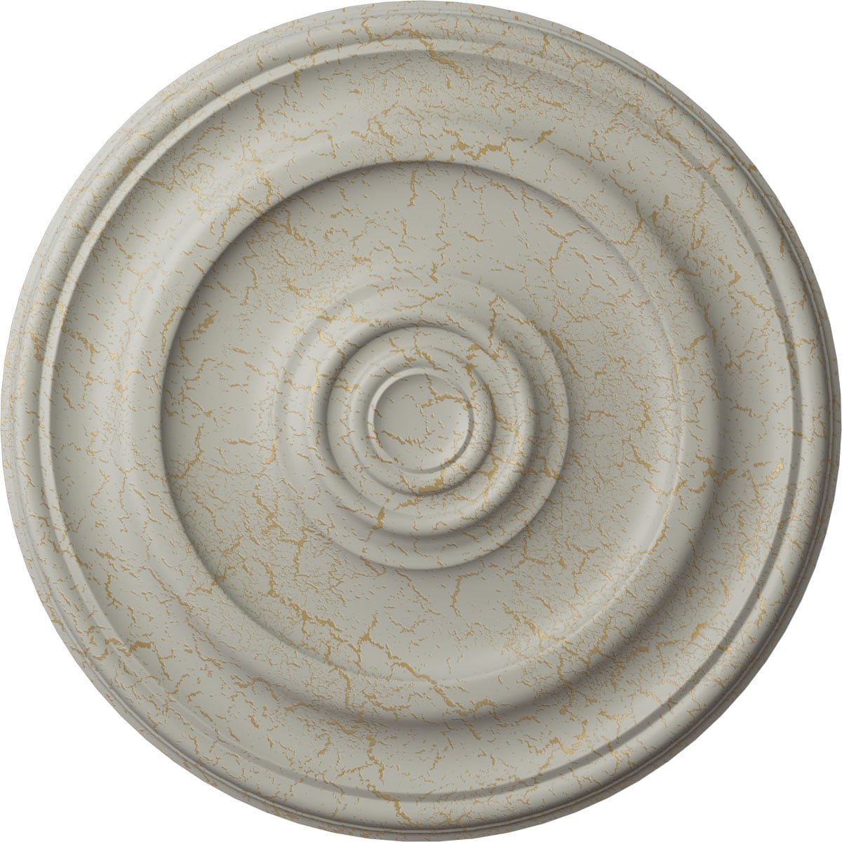 Ekena Millwork CM24KPPCC Kepler Traditional 23.625-in W x 23.625-in L Pot Of Cream Crackle Polyurethane Ceiling Medallion