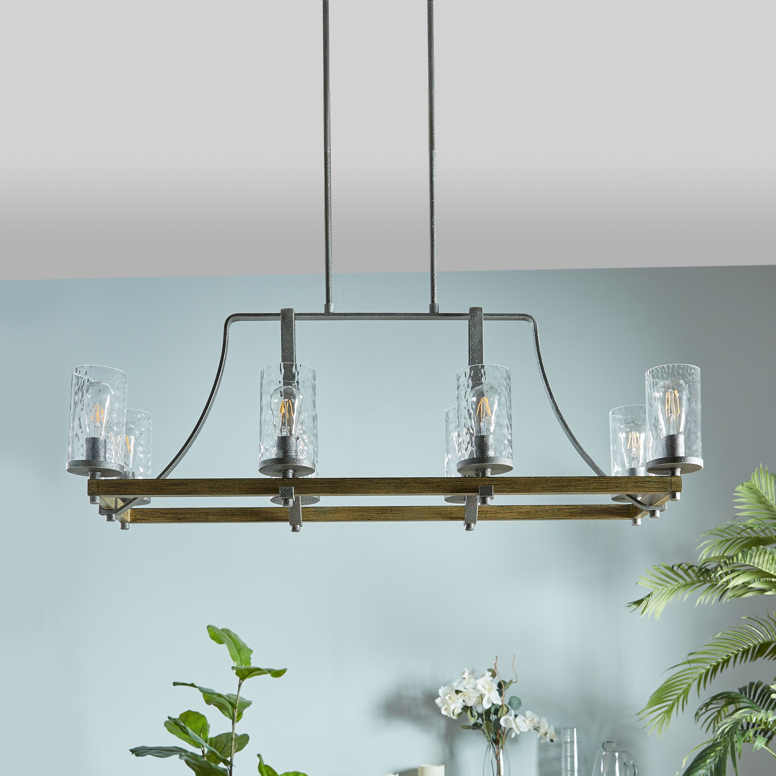 Generation Lighting Angelo 8-Light Distressed Weathered Oak/Slate 