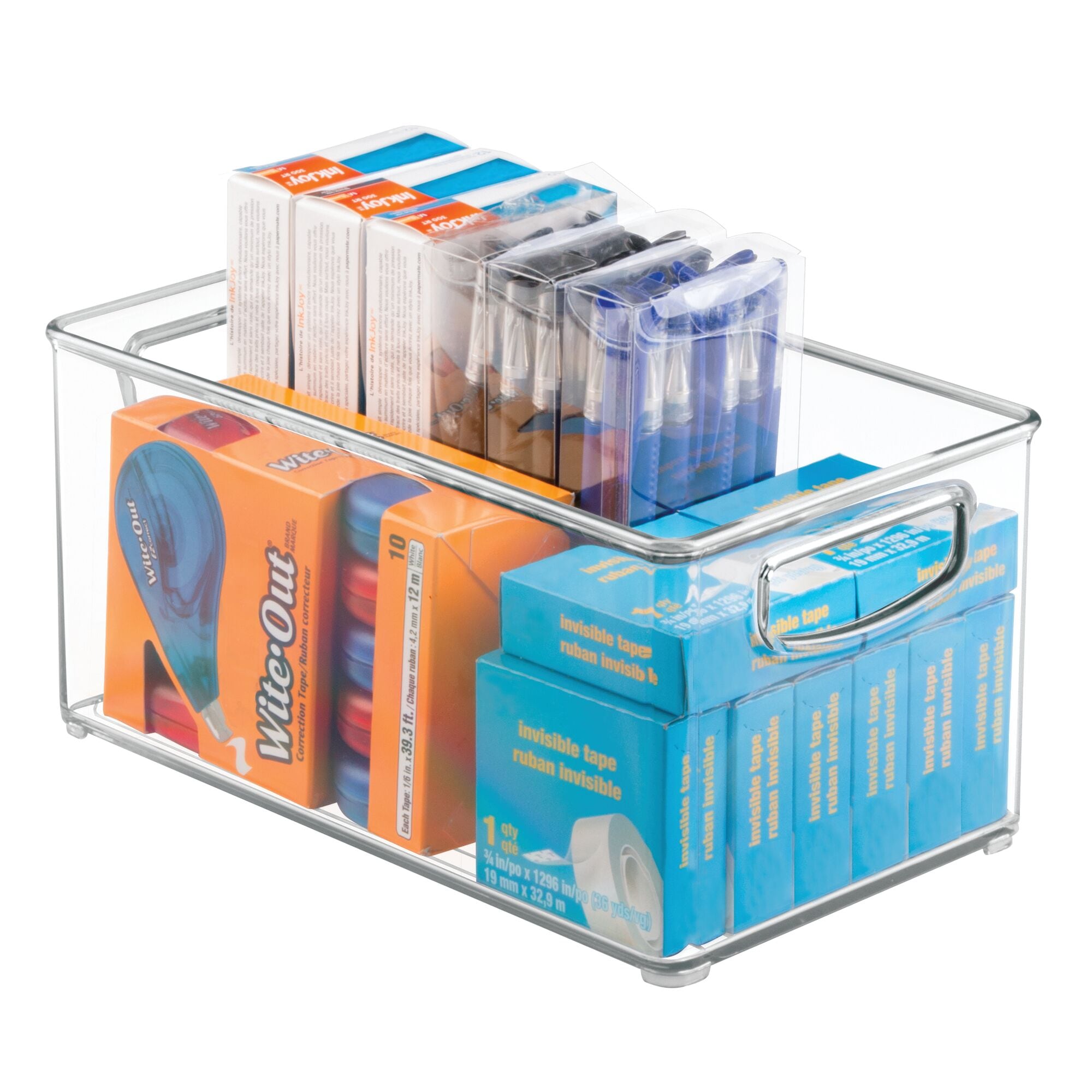 iDesign Plastic Kitchen Binz Food Container Lid Storage Organizer for  Cabinet, Pantry, Countertop, 11.49 x 10.92 x 4.12, Clear