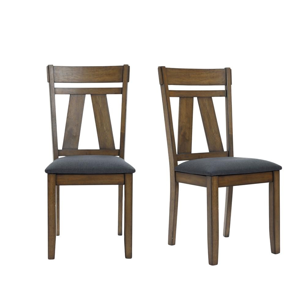 LuxenHome WHIF1878 2 Modern Brown Accent Chair
