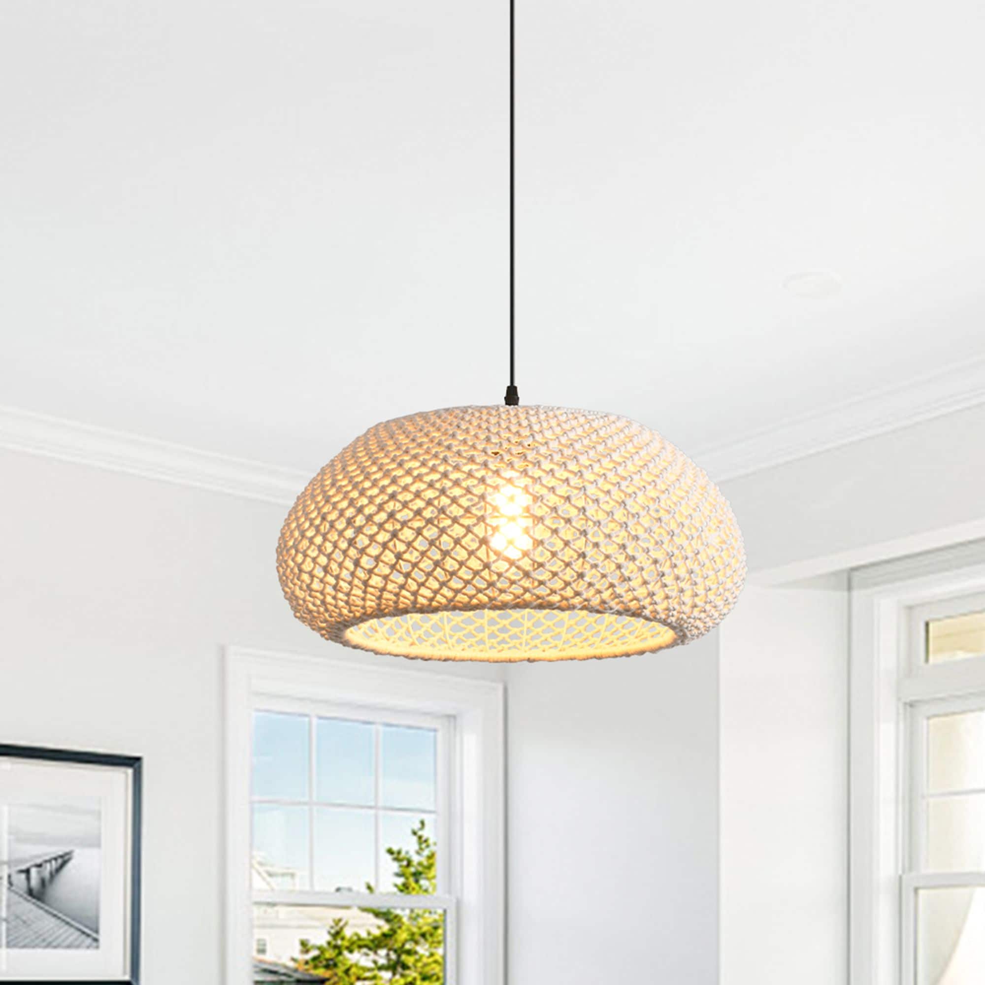 Parrot Uncle - 1 -Light Black Modern/contemporary Drum Medium Hanging Pendant Light