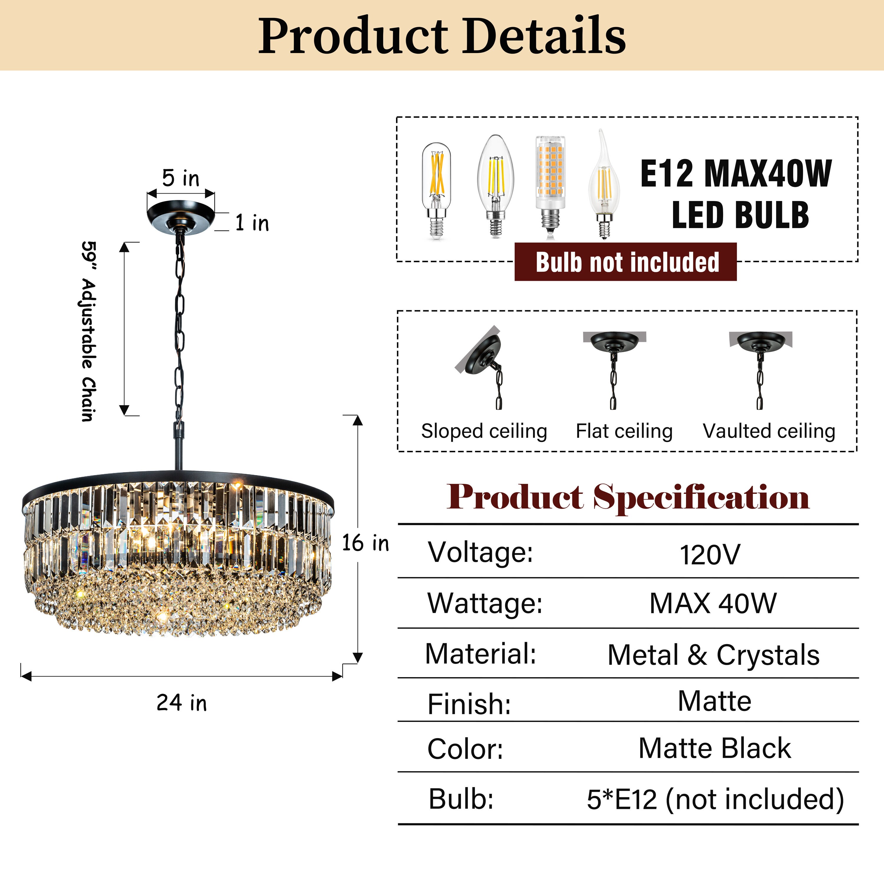 AloaDecor Lighting L7115C60MB05A b090015 - View #3