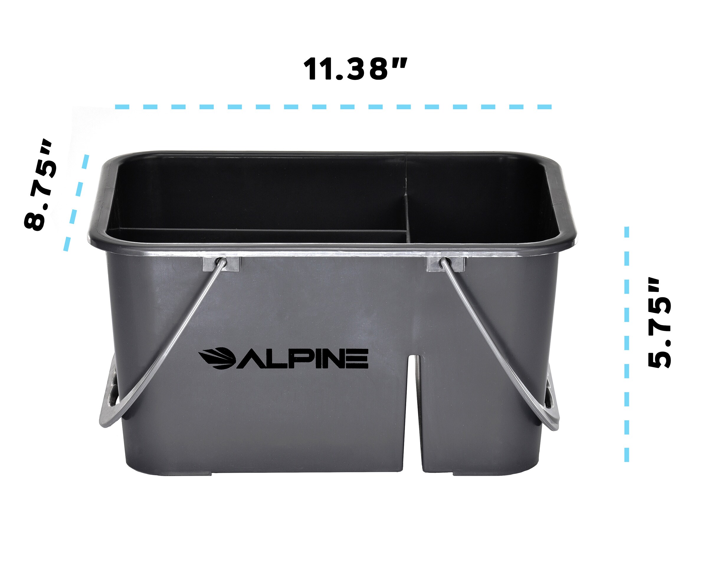 Alpine Industries 4-Compartment Polypropylene Cleaning Caddy at