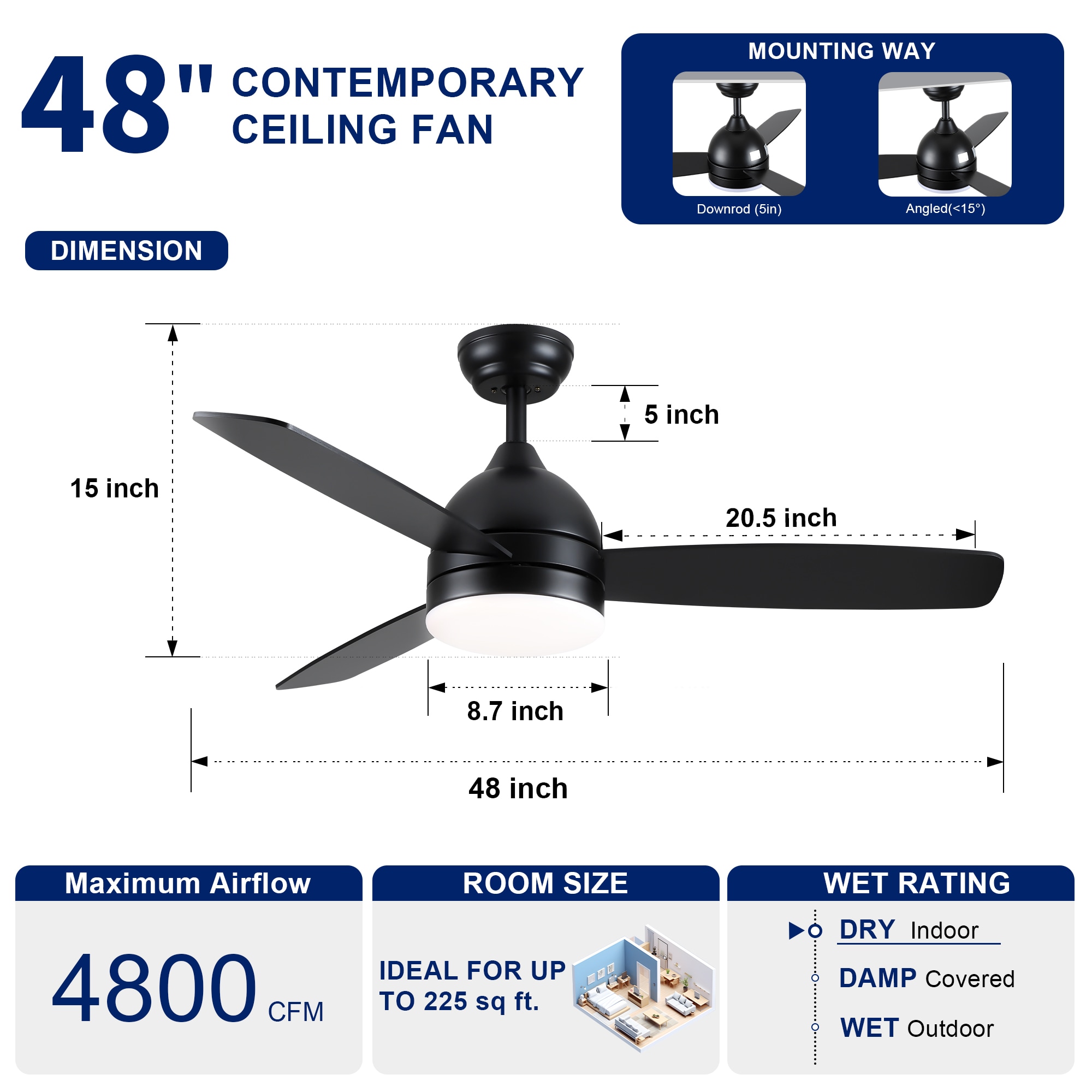 YUHAO LSDC1010BK482 Ceiling-Fans - View #6