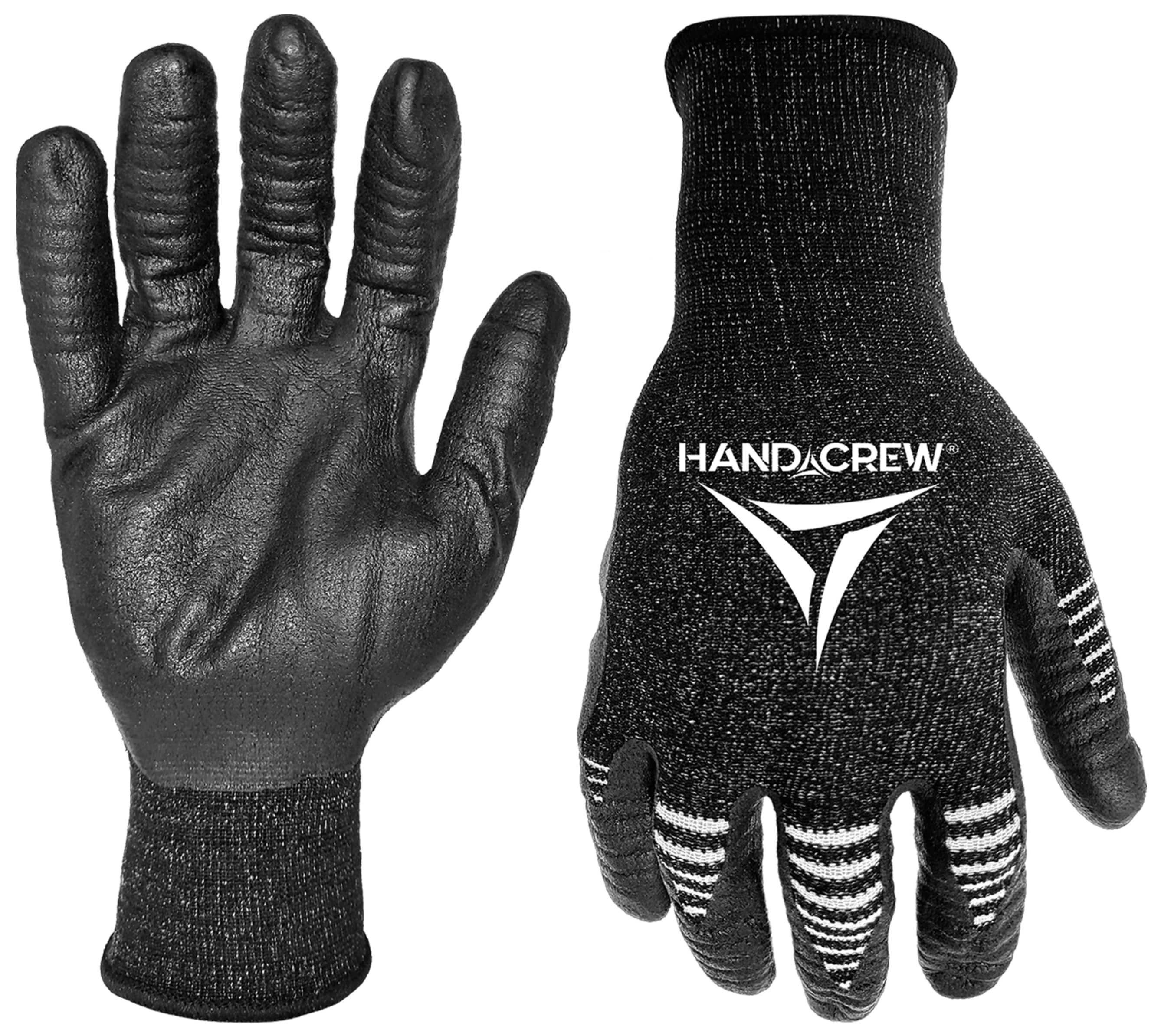 HandCrew USHG-2250FA One size fits all Gray Latex dipped Latex Construction Gloves 2 -Pairs
